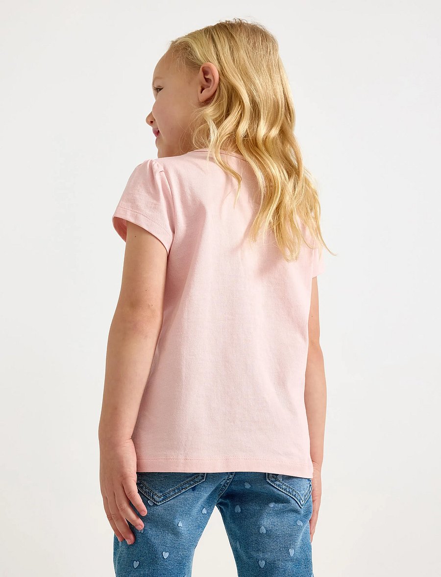 Lindex - Short-sleeved top with reversible sequins motif - kurzärmelige - light dusty pink - 3