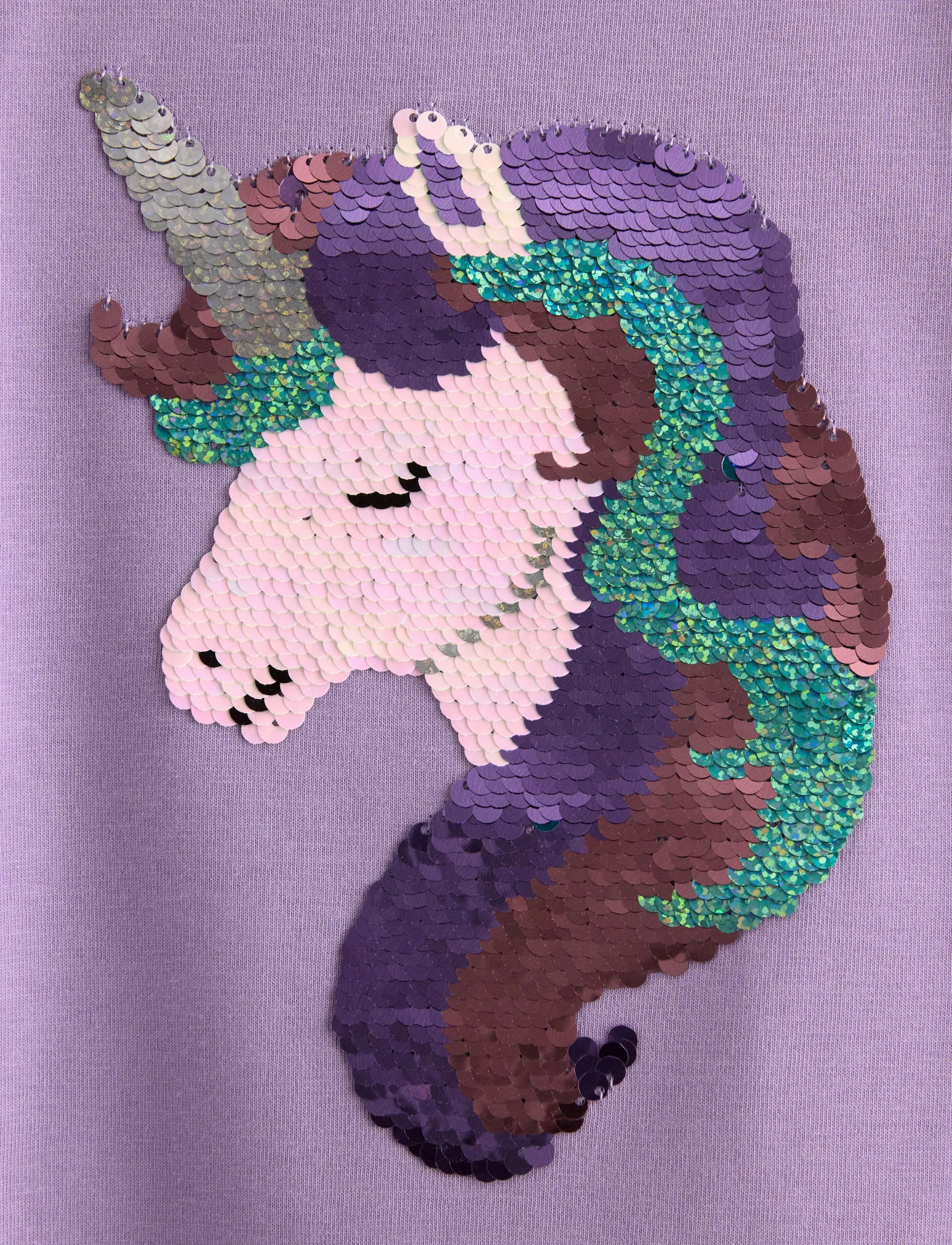 Lindex - Short-sleeved top with reversible sequins motif - kortærmede t-shirts - lilac - 5