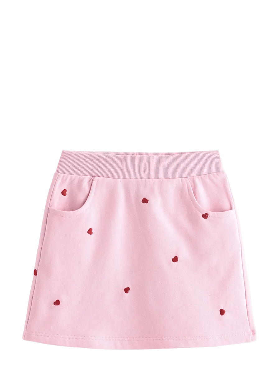 Lindex - skirt fleece embroidery - miniseelikud - light pink - 1