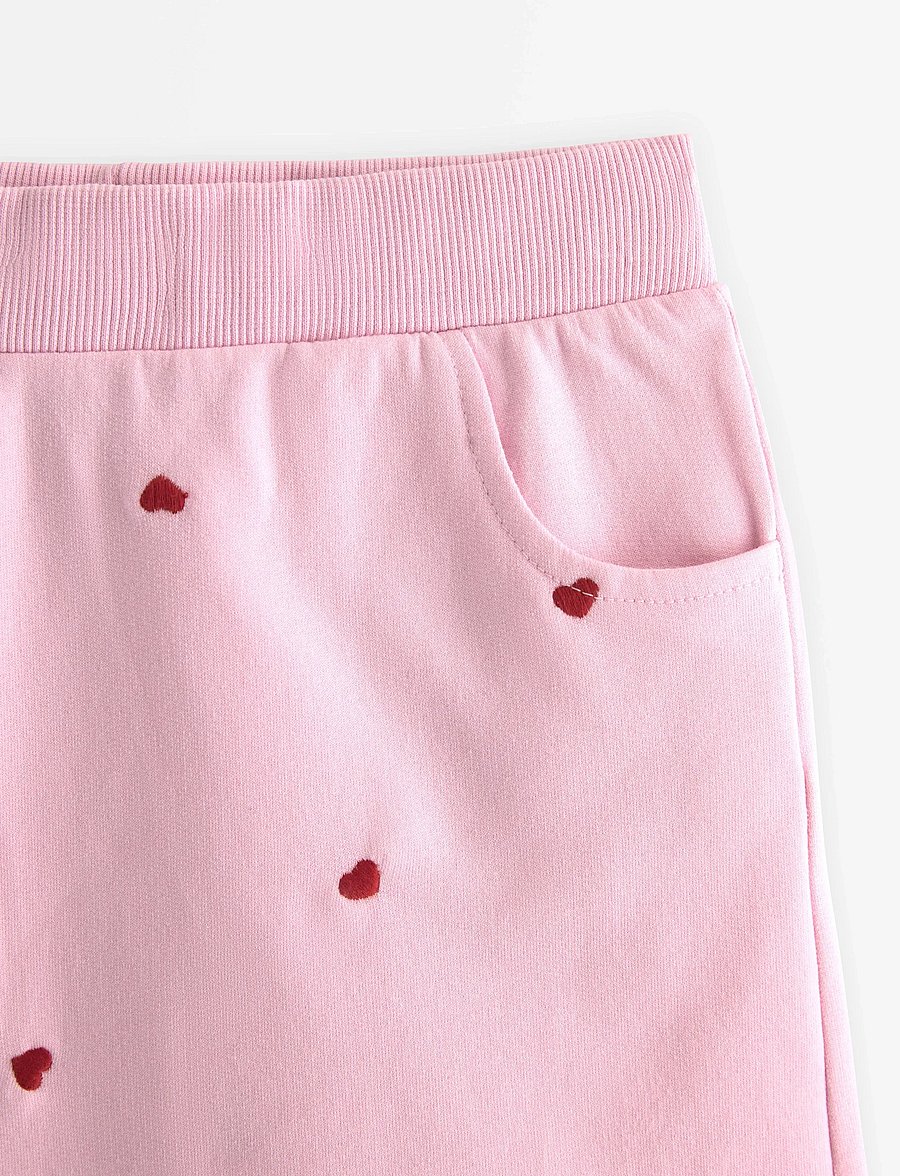 Lindex - skirt fleece embroidery - miniseelikud - light pink - 5