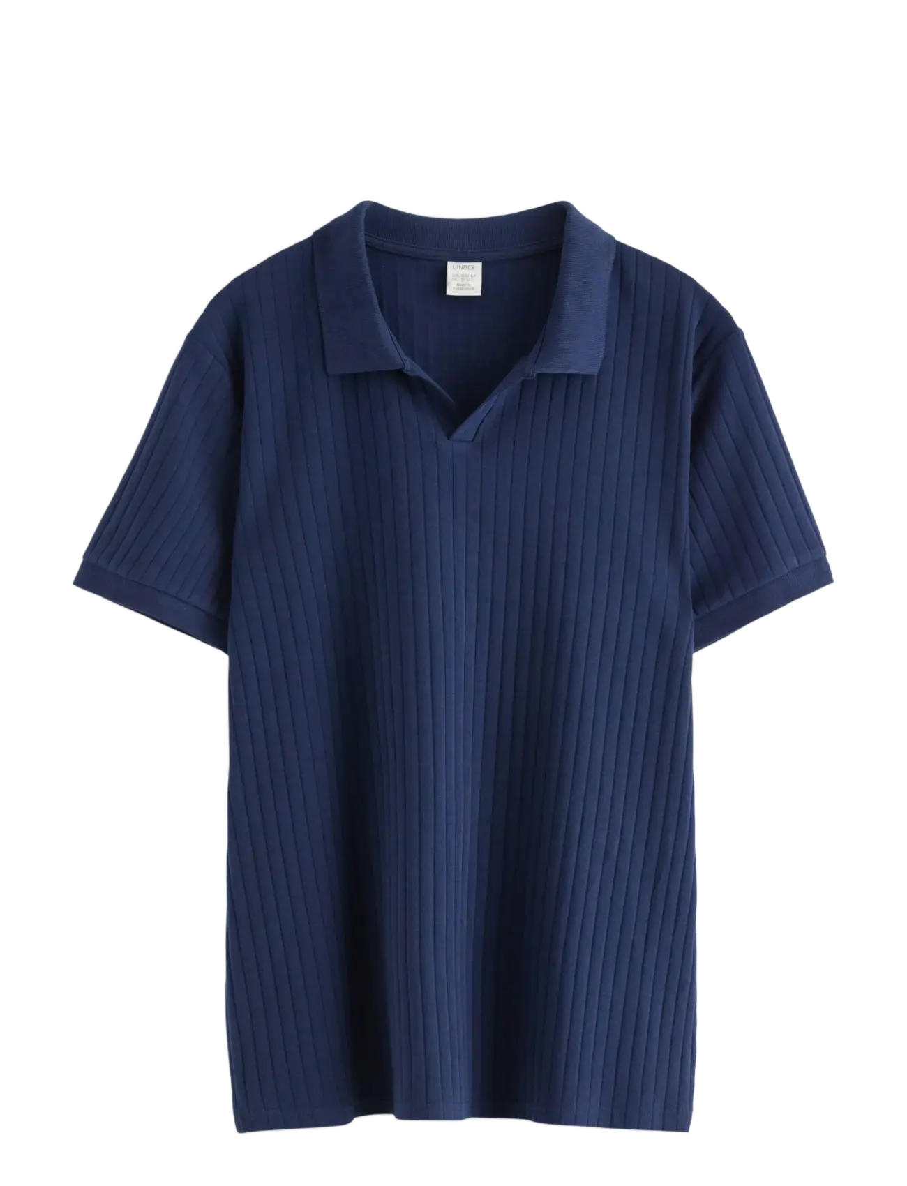 LINDEX Ribbed Oberteil With Collar Navy - 146/152 - Kinder