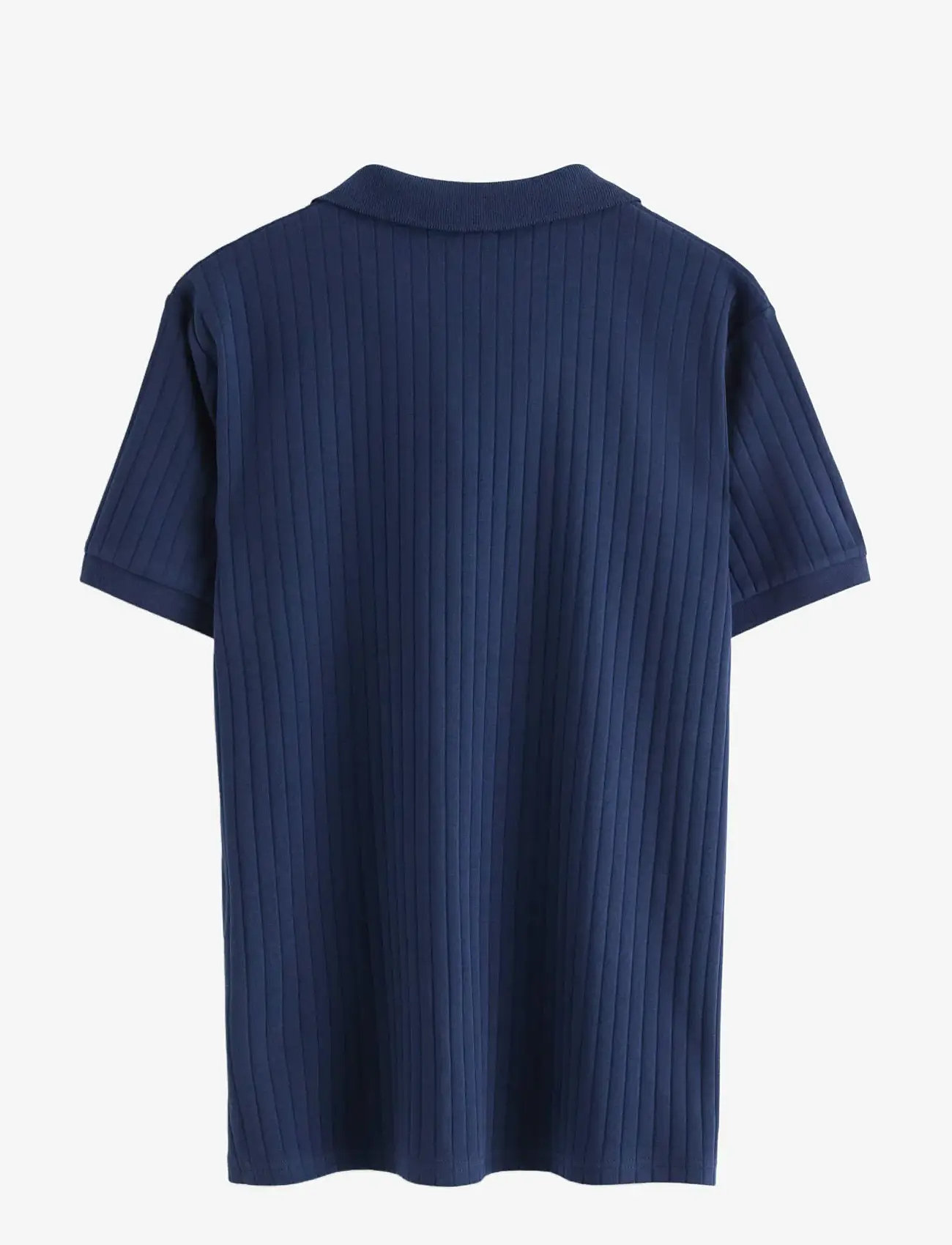 Lindex - Ribbed top with collar - lühikeste varrukatega polod - dark blue - 2