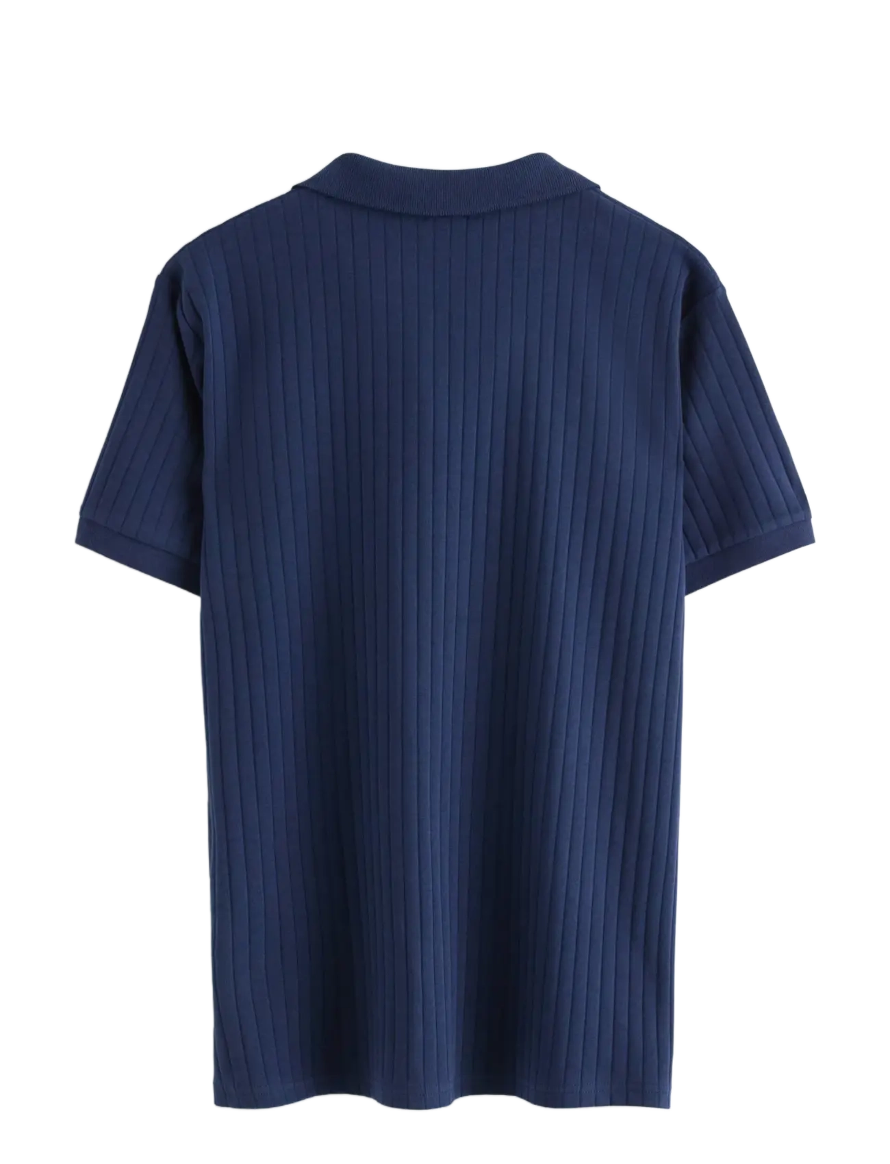 Lindex - Ribbed top with collar - kurzärmelig - dark blue - 2