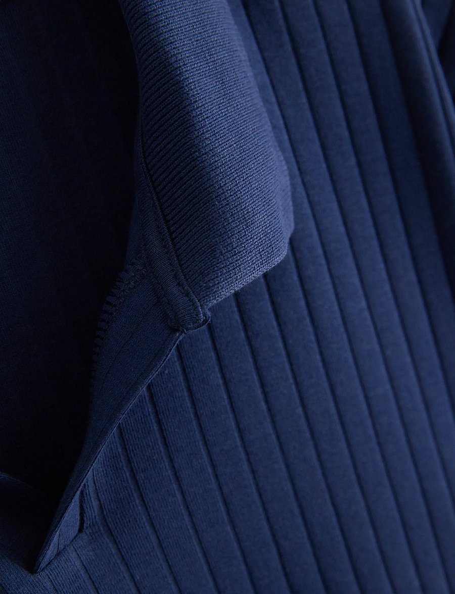 Lindex - Ribbed top with collar - kortærmede poloer - dark blue - 5