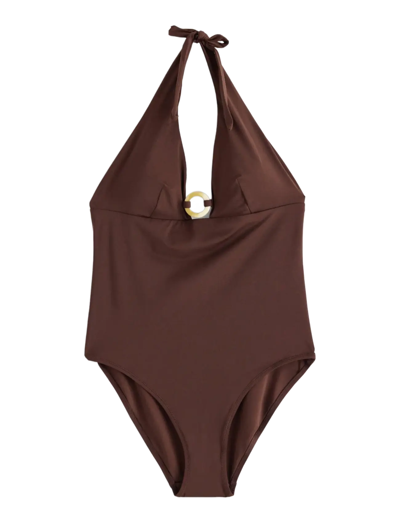 LINDEX Badeanzug With Halterneck Braun - XL - Damen