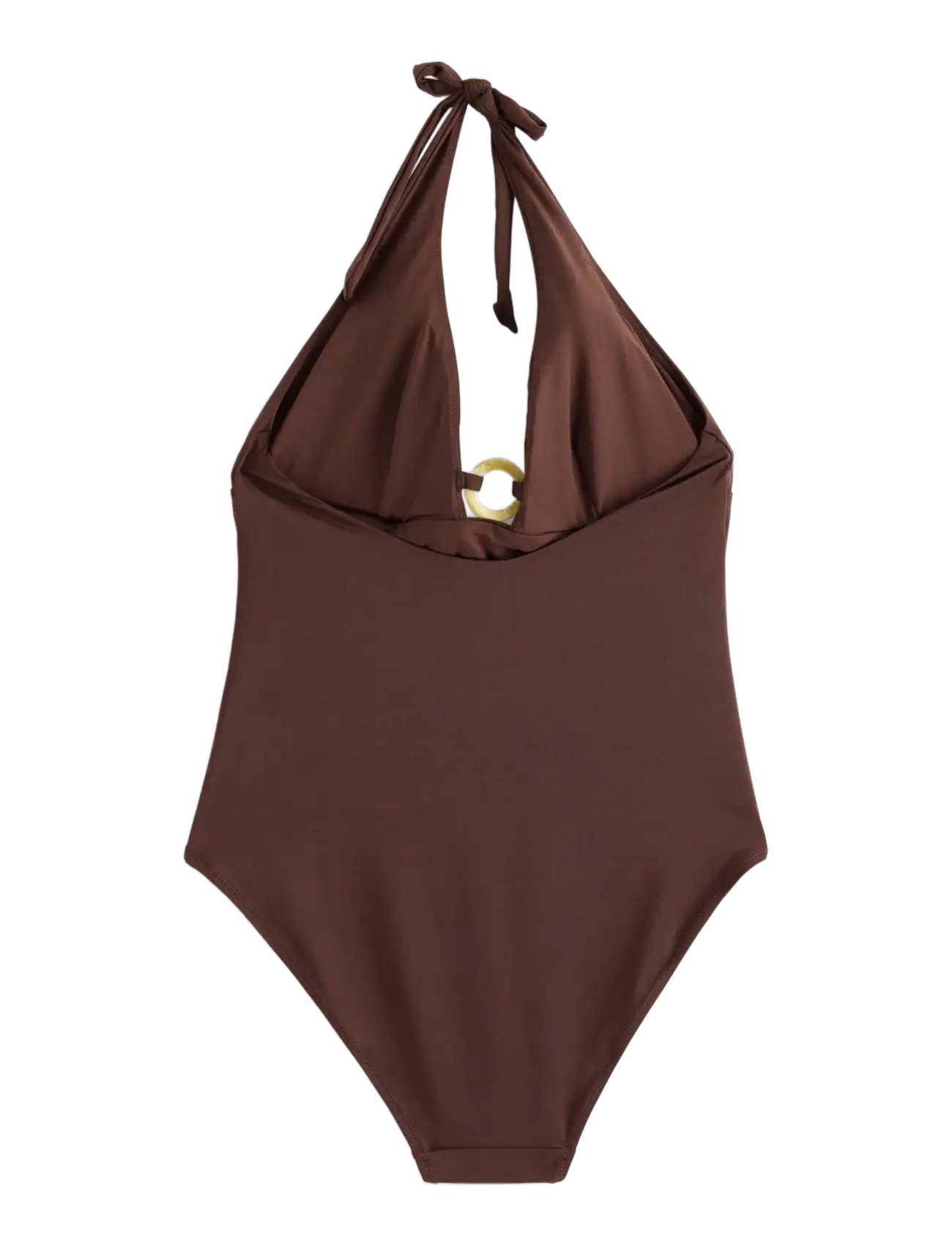 Lindex - Swimsuit with halterneck - badeanzüge - dk brown - 2
