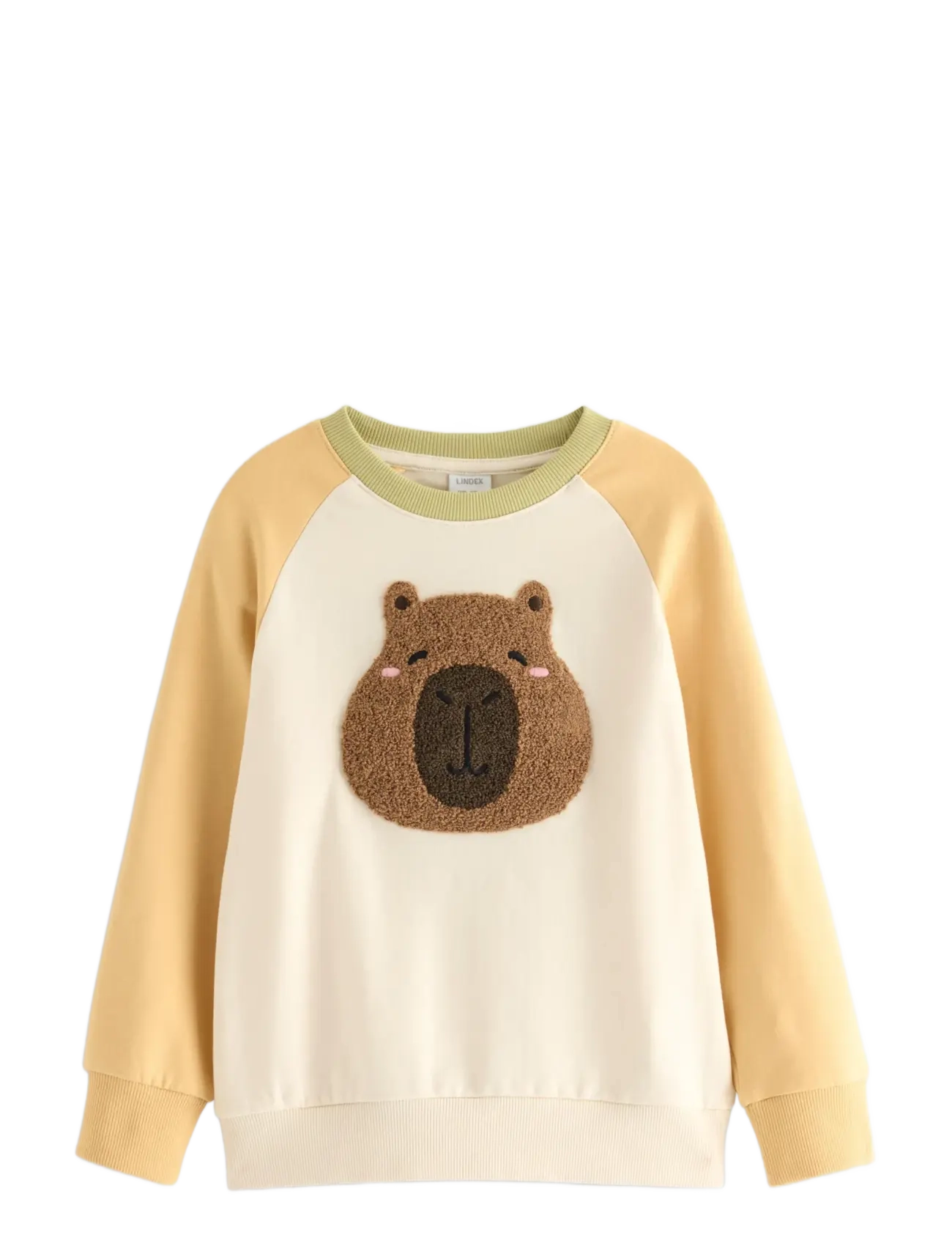 Lindex Sweatshirt Capybara Raglan - 4 for 3 - WHITE / cream