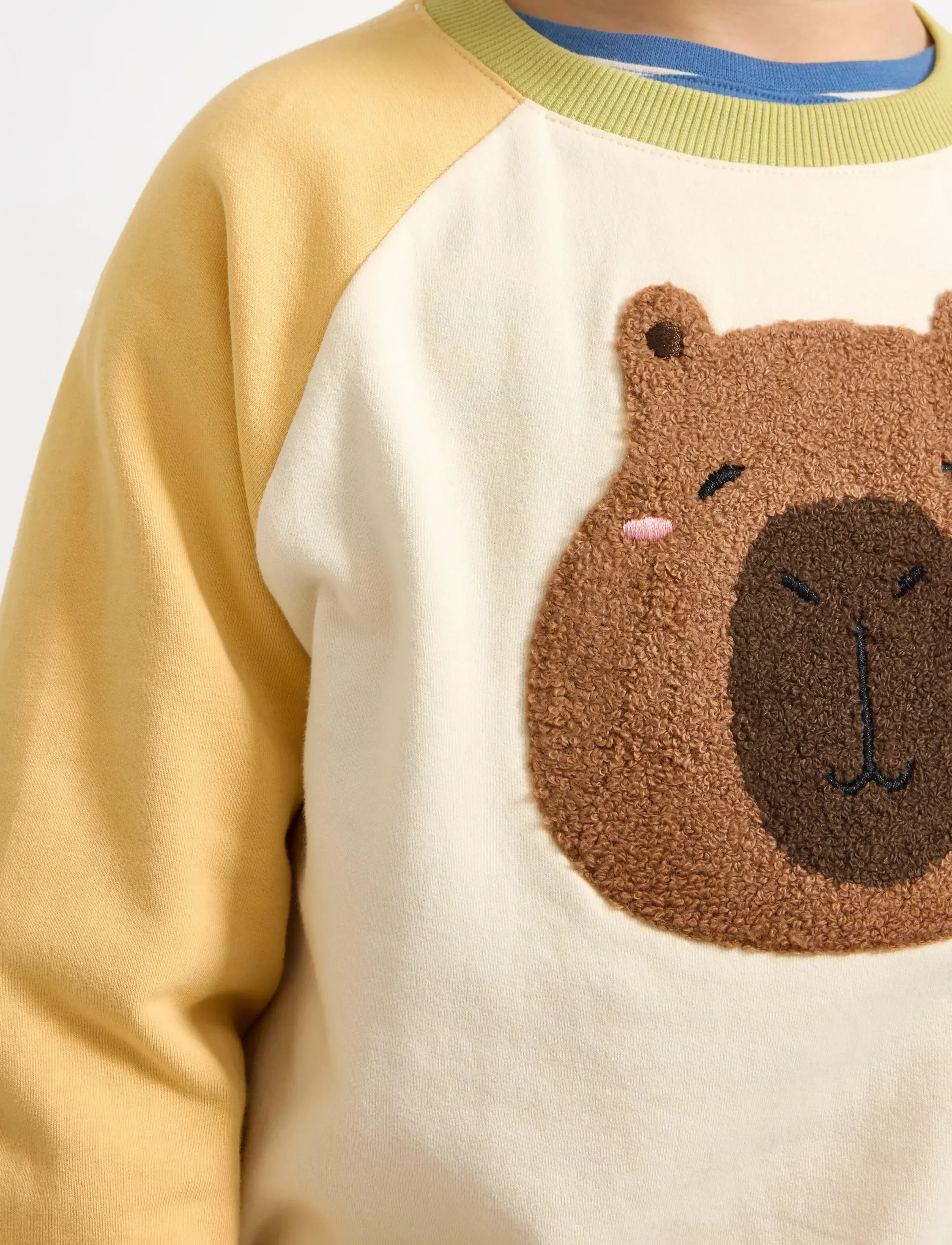Lindex - Sweatshirt Capybara Raglan - sweatshirts - white - 4