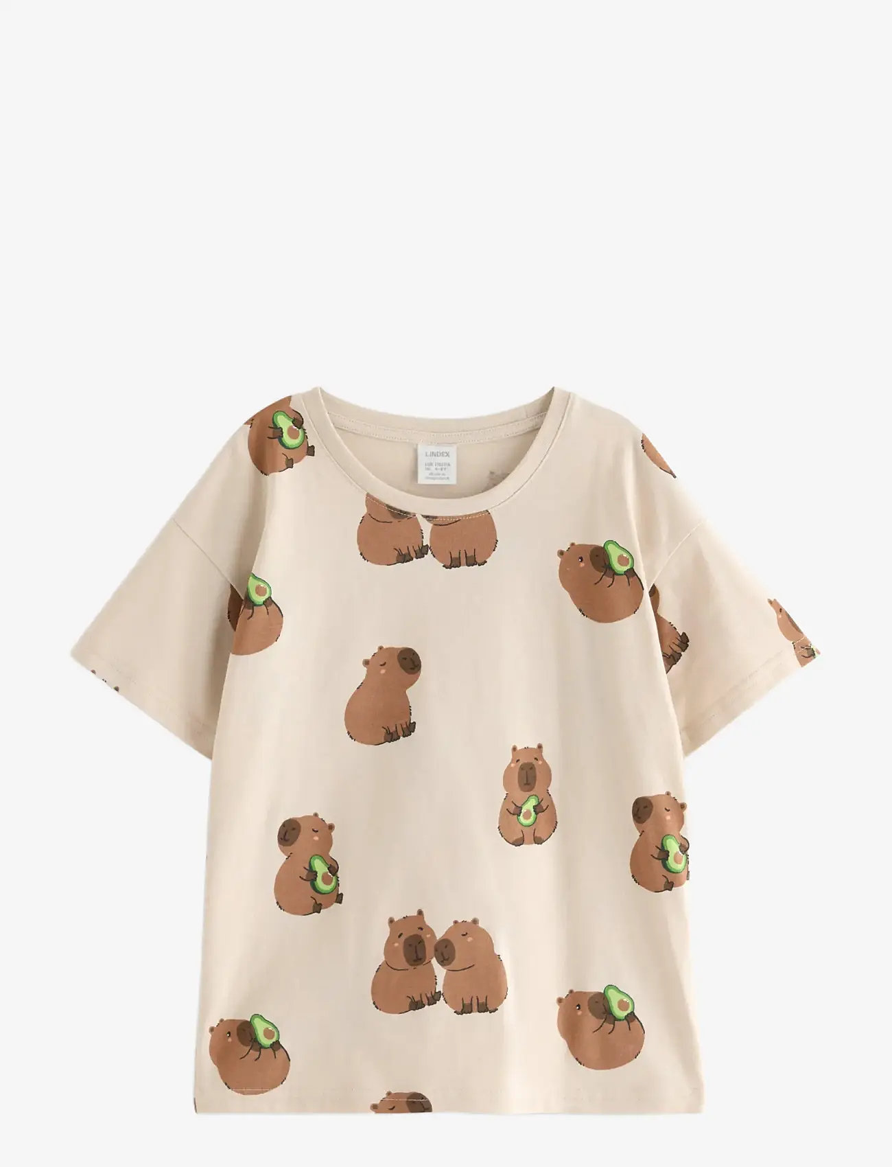 Lindex - Short-sleeved top - kortärmade t-shirts - light beige - 1