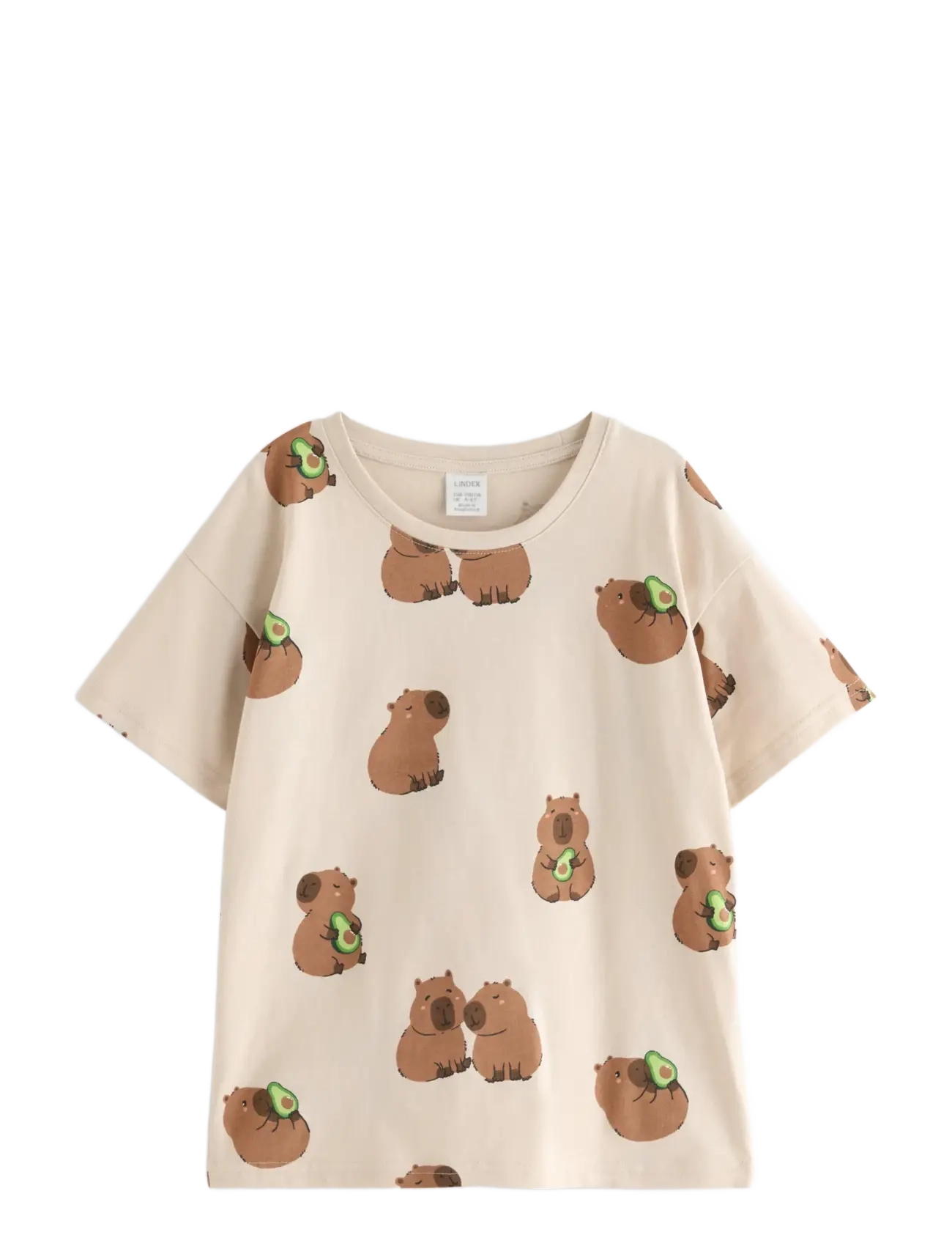 Lindex Top SS Oversized Capybara - Lindex - LIGHT BEIGE / cream