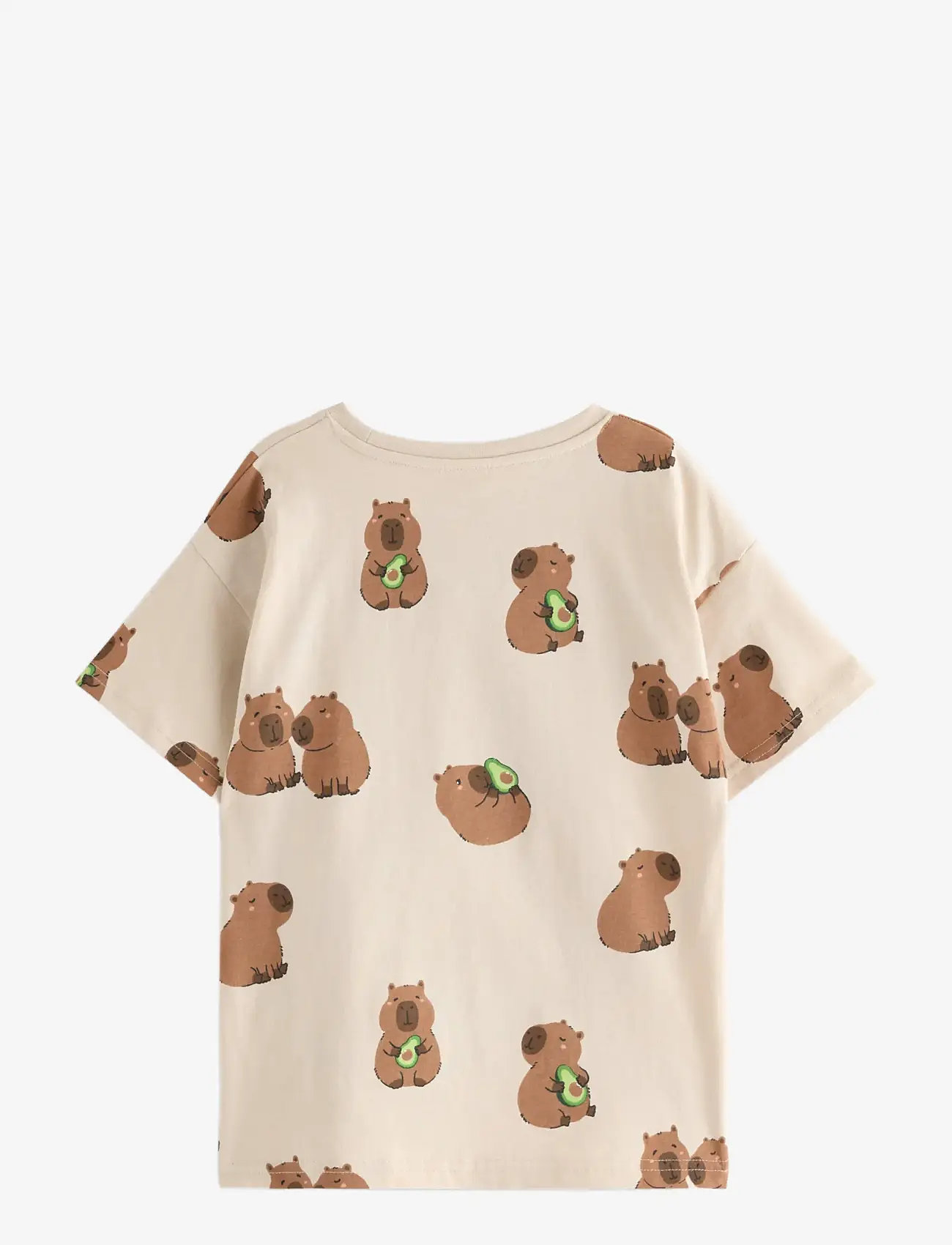 Lindex - Short-sleeved top - kortärmade t-shirts - light beige - 2