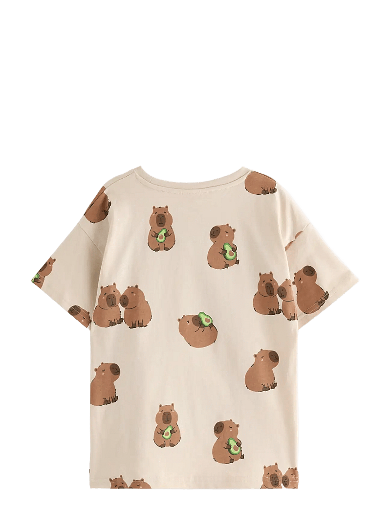 Lindex - Short-sleeved top - kortärmade t-shirts - light beige - 2