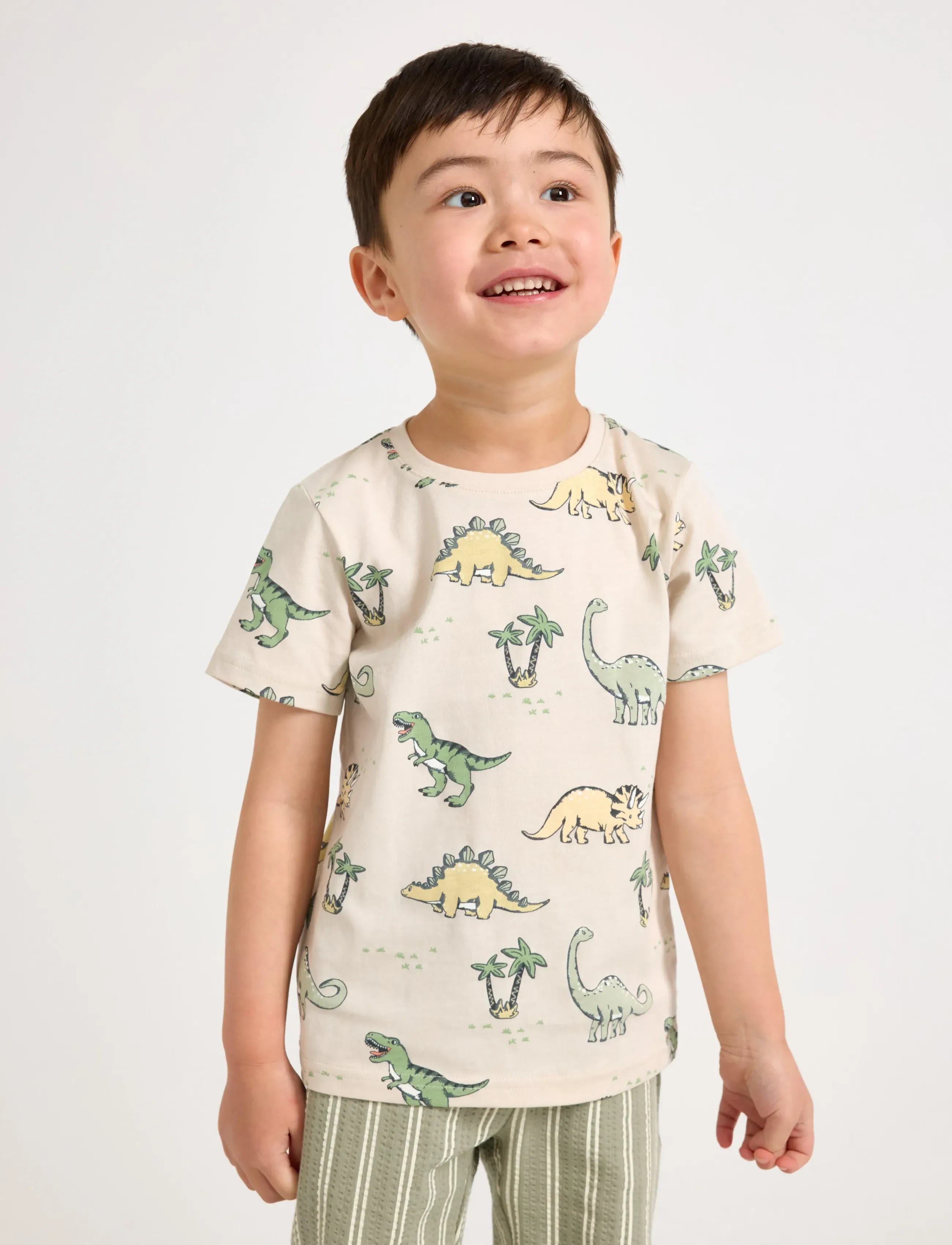 Lindex T-Shirt, 92, T-shirts, Beige - Short-sleeved, Kinder