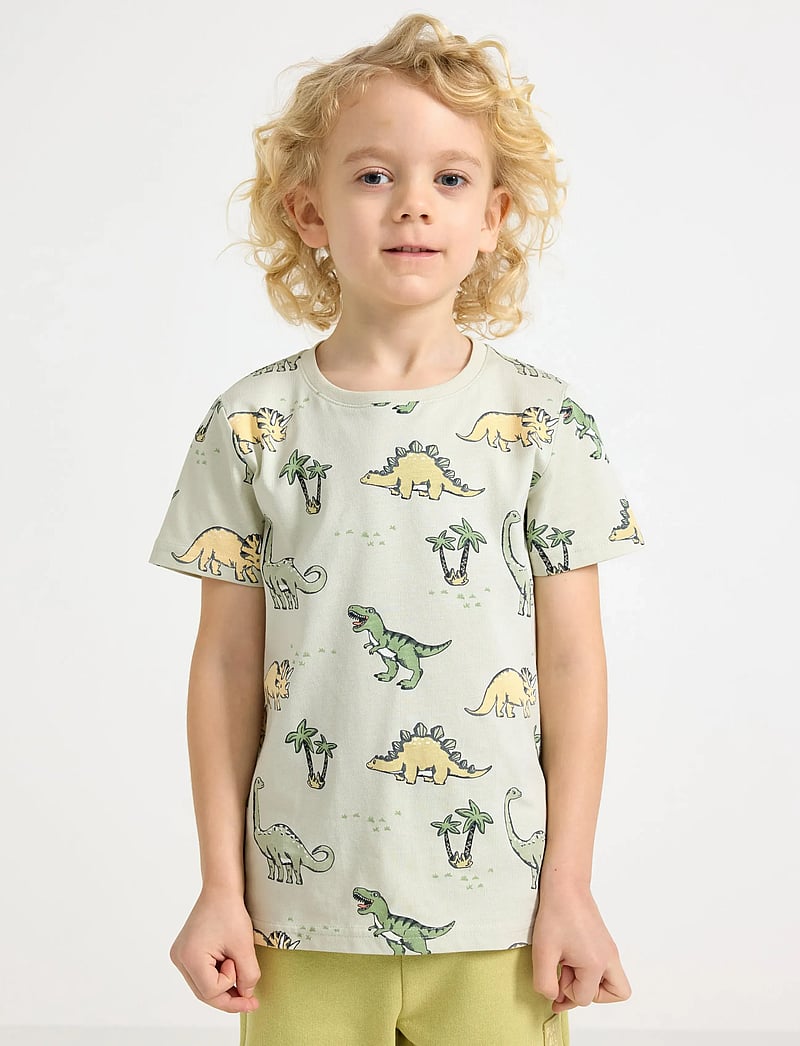 Lindex - T-shirt - kurzärmelige - light dusty green - 0