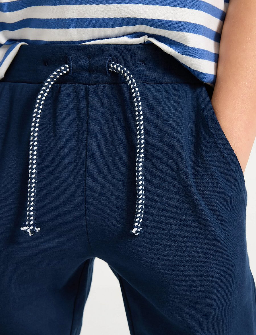 Lindex - Trousers in slub jersey - jogginghosen - dark blue - 4