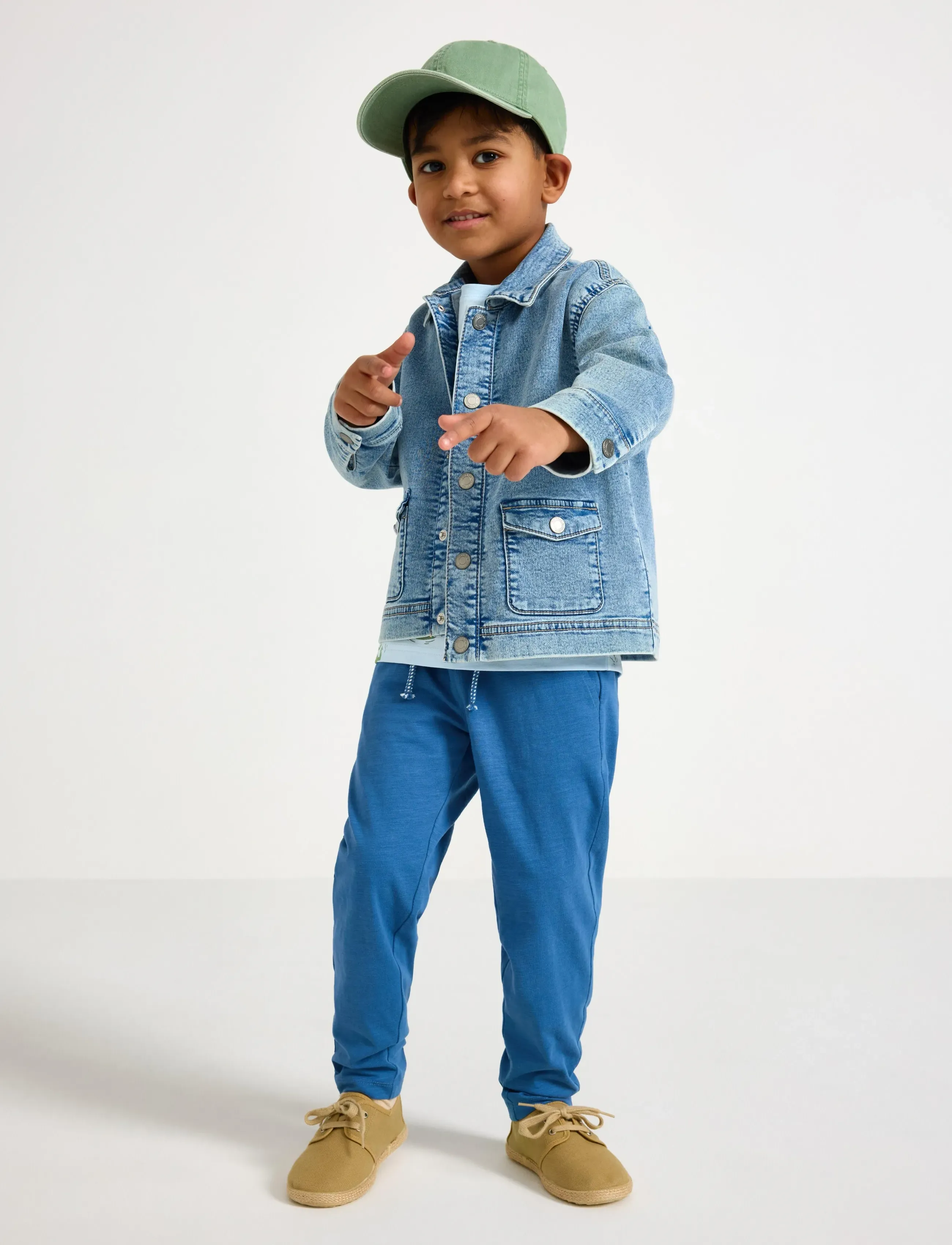 Lindex Trousers in slub jersey - Underdele - LIGHT DUSTY BLUE / blue