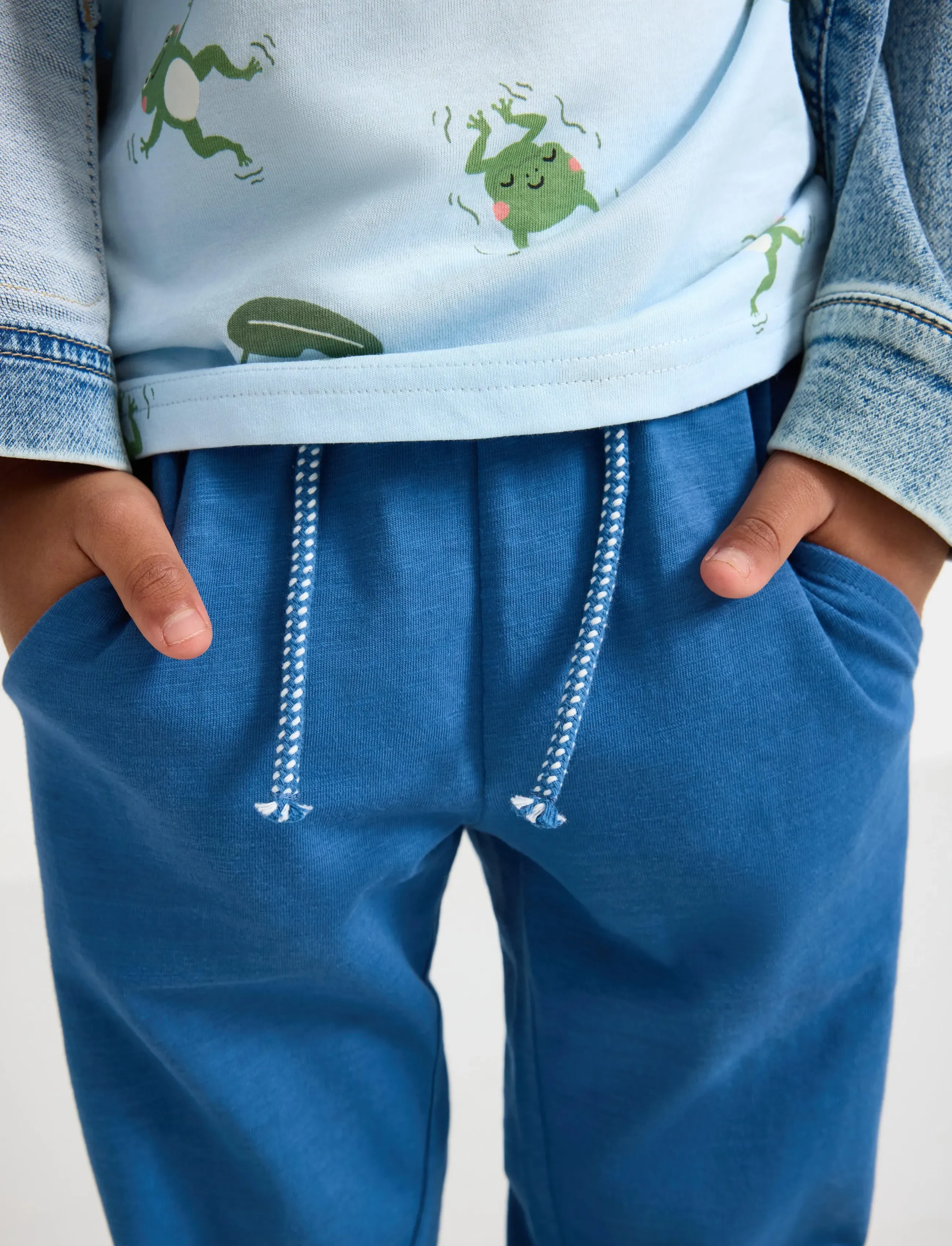 Lindex - Trousers in slub jersey - spodnie dresowe - light dusty blue - 4
