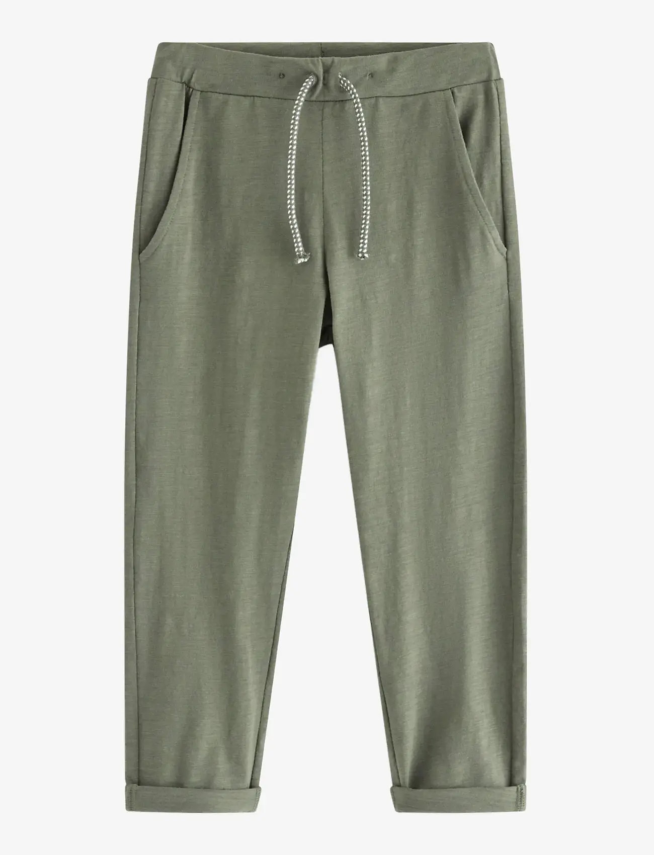 Lindex - Trousers in slub jersey - jogginghosen - lt dusty khaki - 1