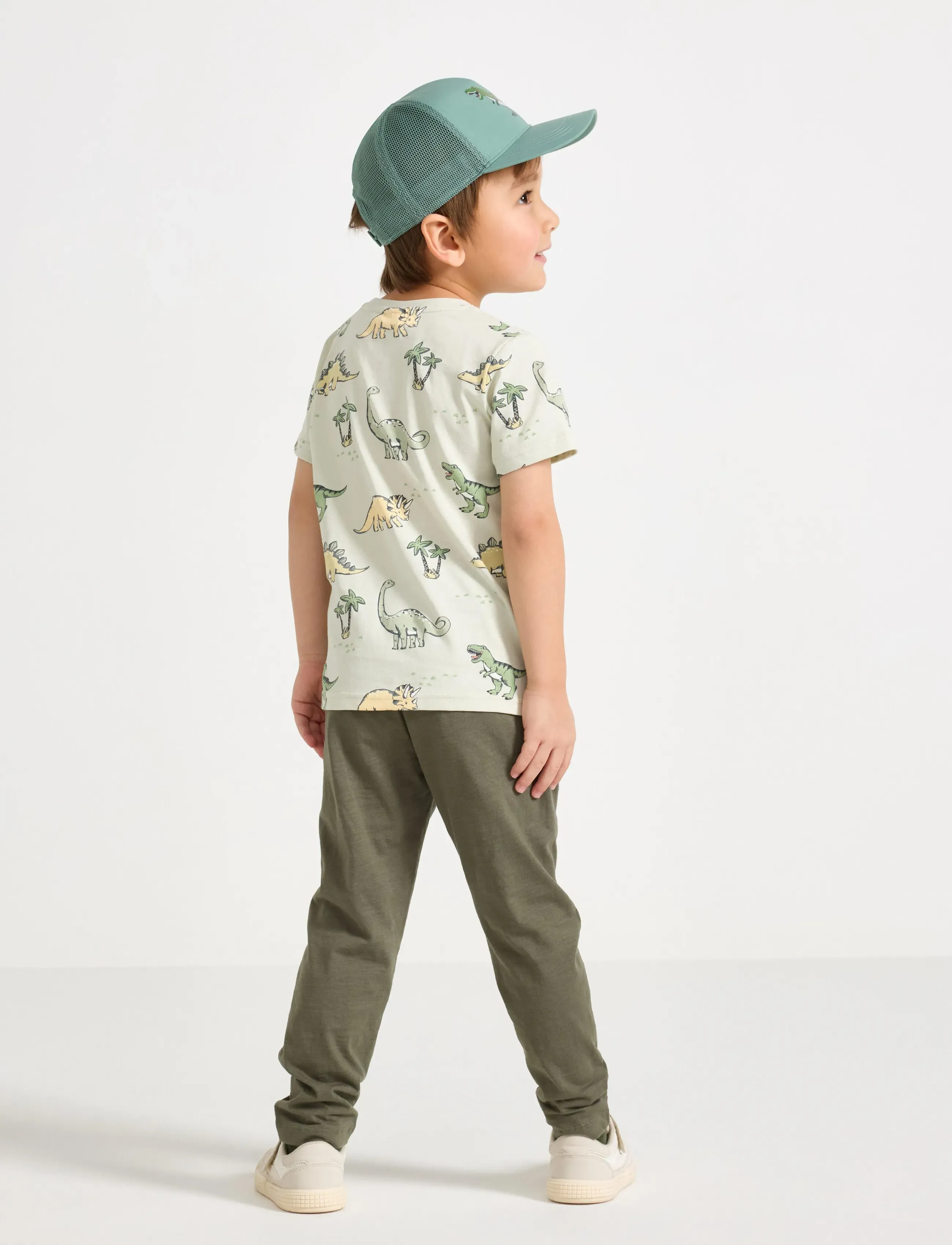 Lindex - Trousers in slub jersey - dressipüksid - lt dusty khaki - 3