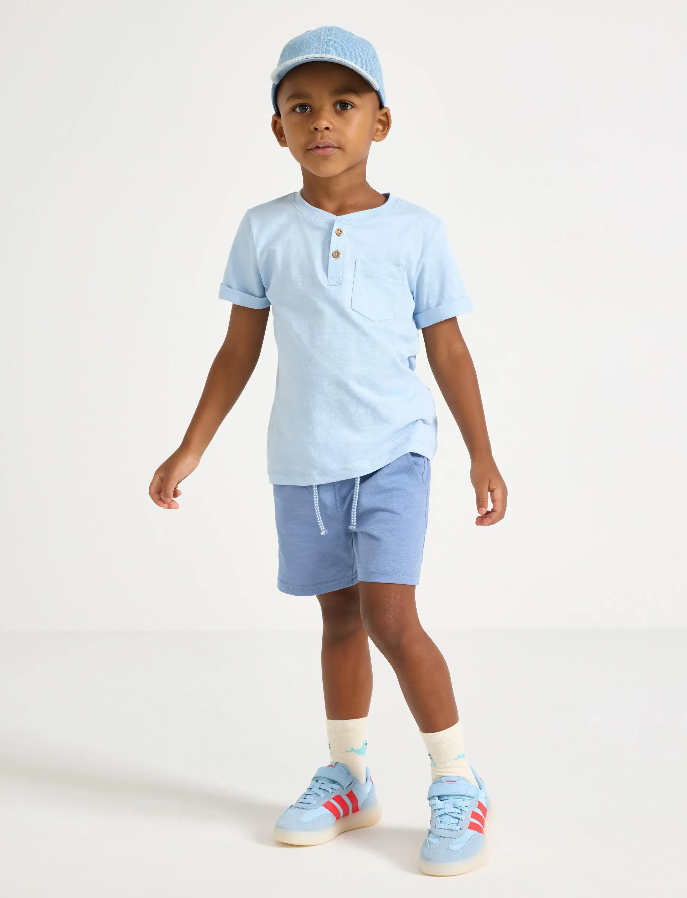 Lindex Mid-Length Shorts, 92, Blue, Shorts > Svedeshorts, Børn