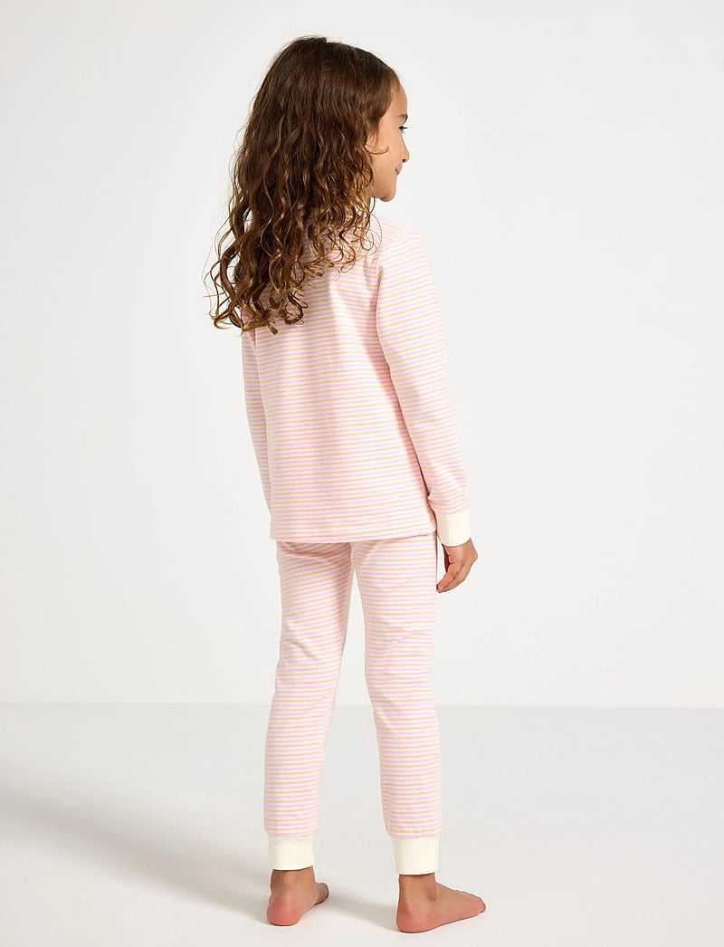 Lindex - Pyjama y d stripe placement em - pyjamassæt - white - 3