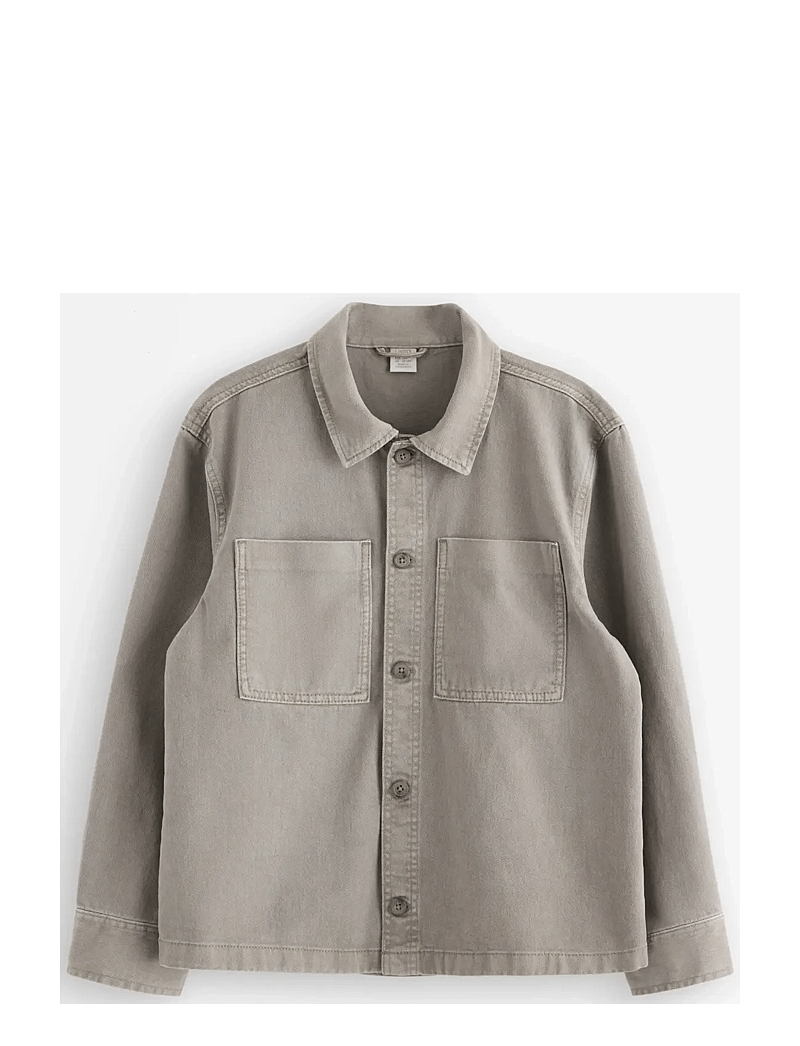 Lindex - Overshirt twill - langärmlige hemden - grey - 1