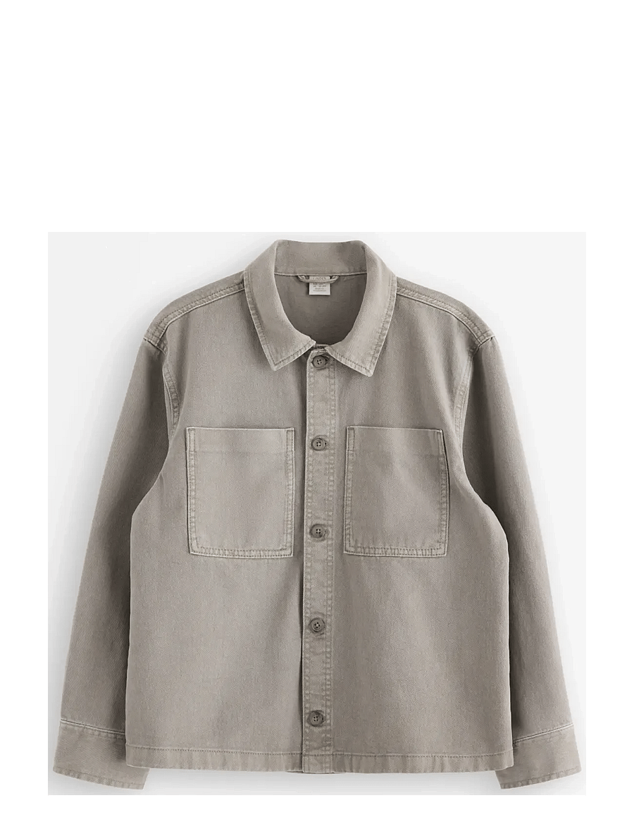 Lindex - Overshirt in cotton twill - langärmlige hemden - grey - 1