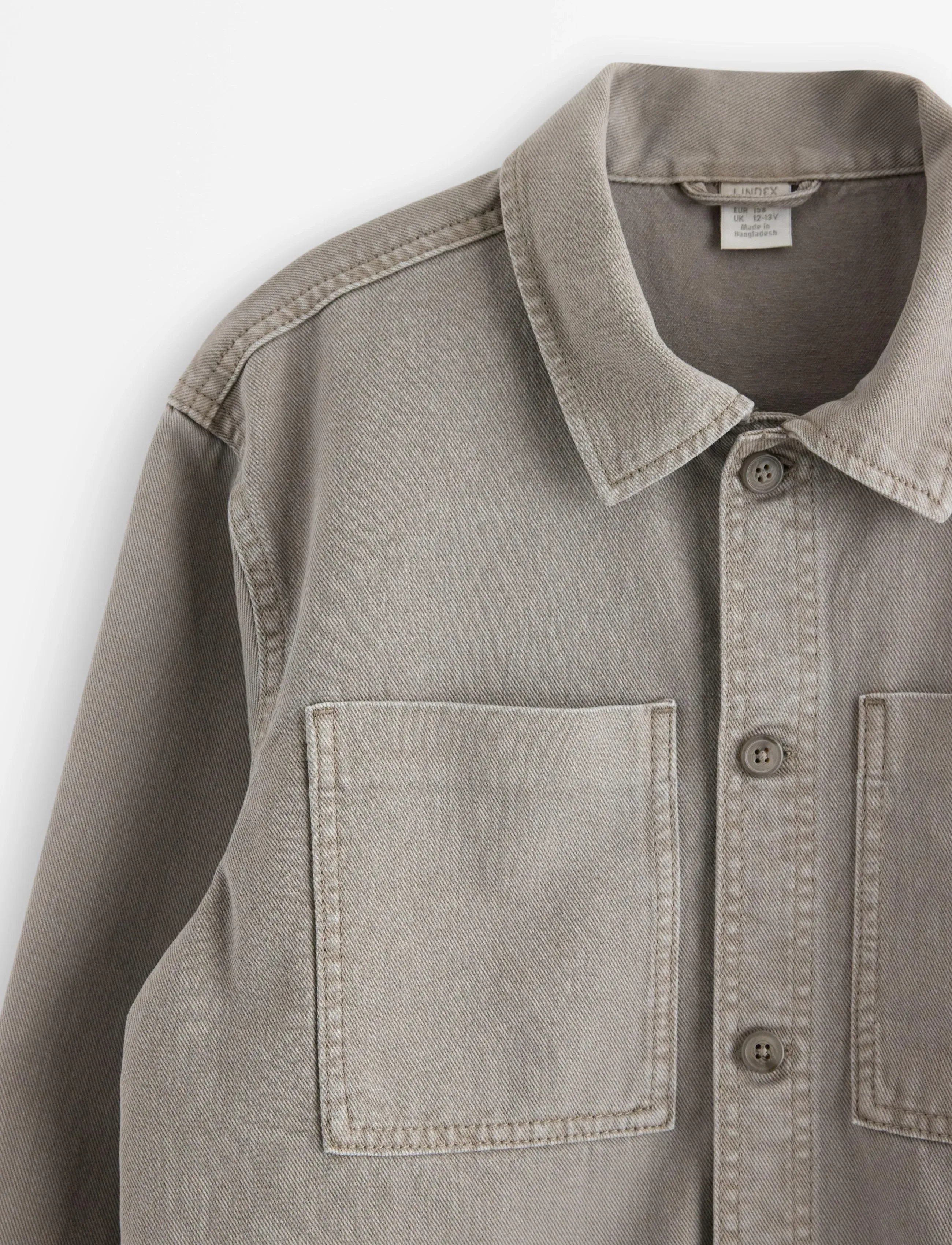 Lindex - Overshirt in cotton twill - langærmede skjorter - grey - 5