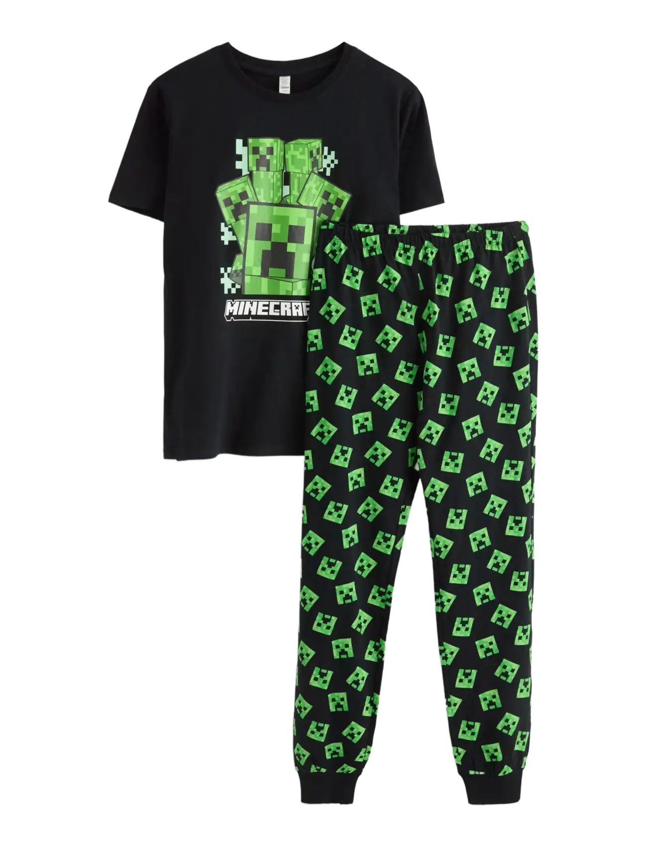 LINDEX Pyjamas Set Minecraft Schwarz - 158/164 - Kinder