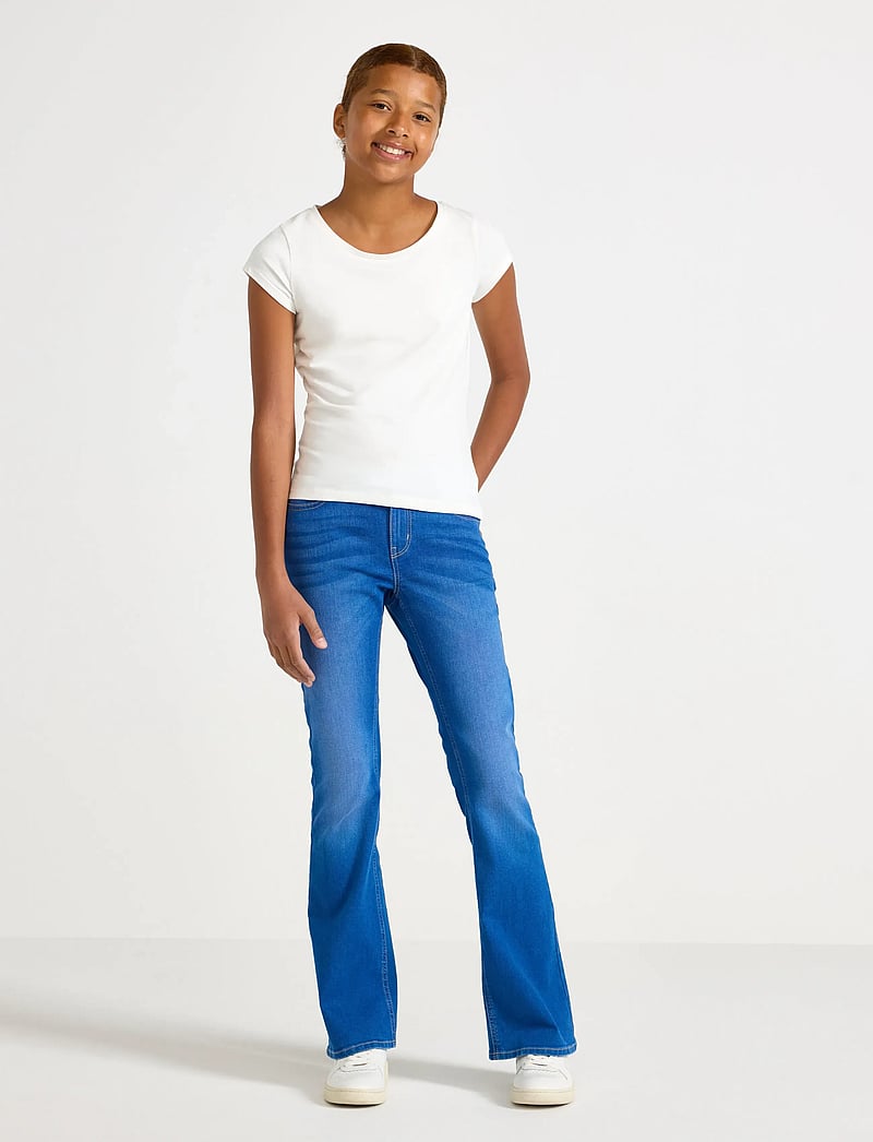 Lindex - FREJA Flared leg jeans - hosen mit weitem bein - bright blue - 0