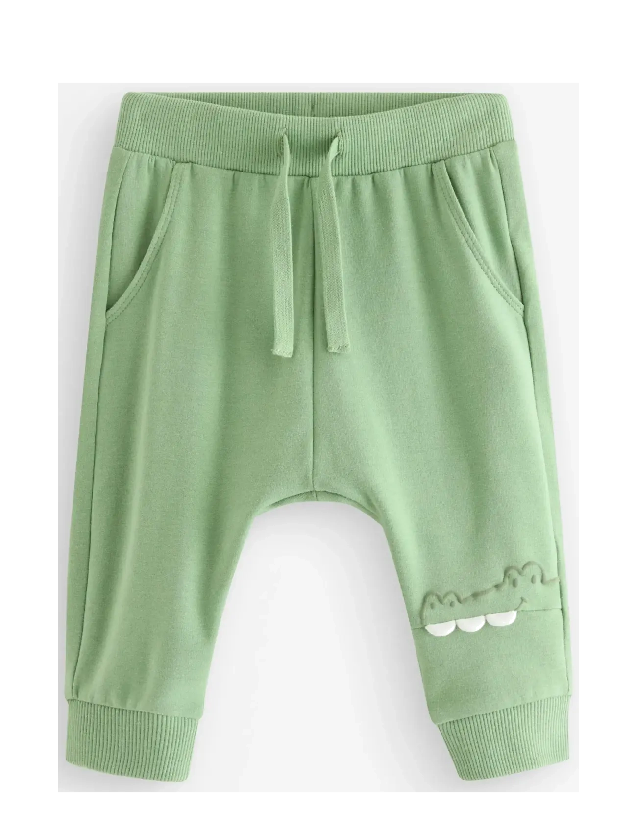 Lindex Trousers crocodile 3d effect - Jogginghosen - DUSTY GREEN / green