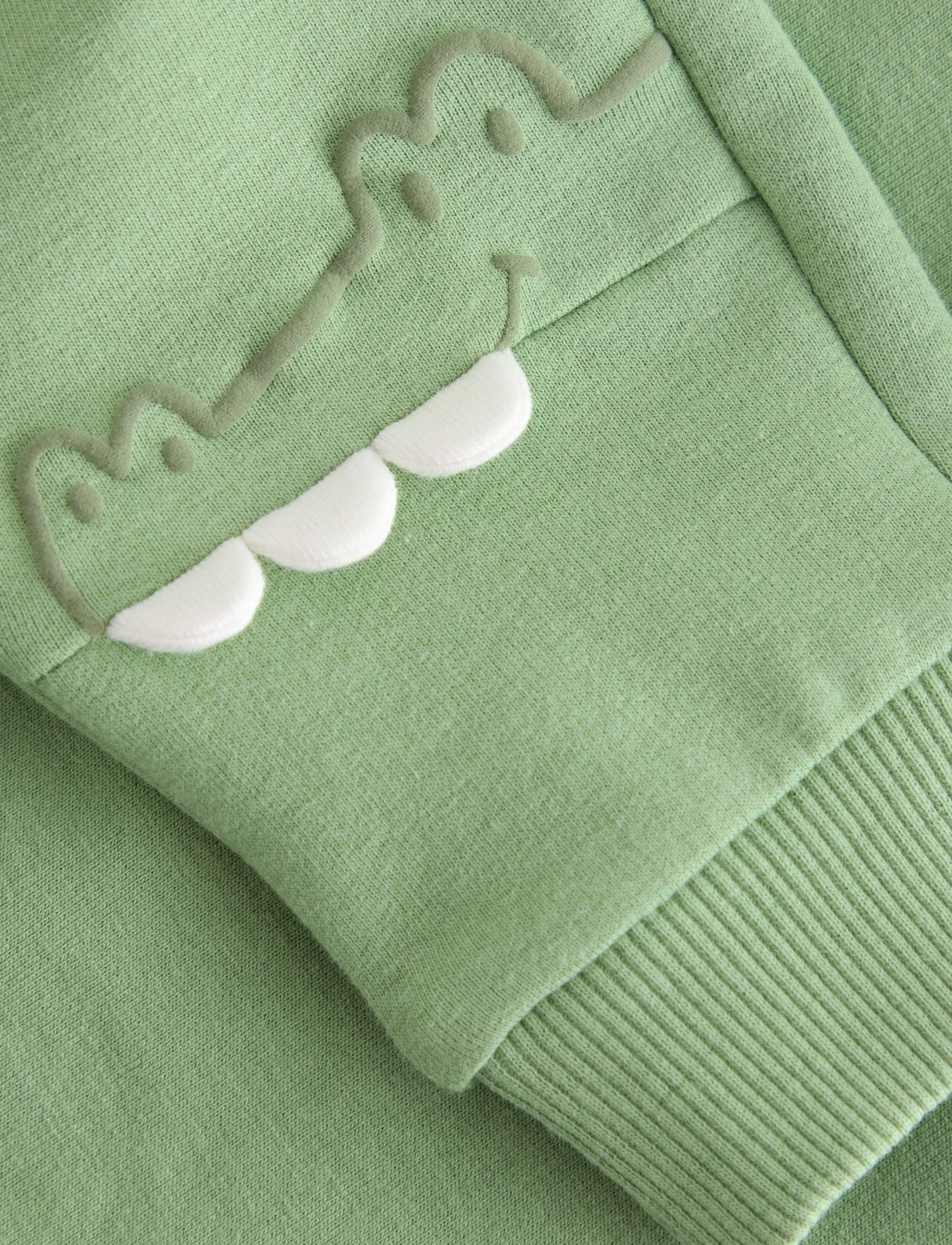 Lindex - Trousers crocodile 3d effect - sporta bikses - dusty green - 2