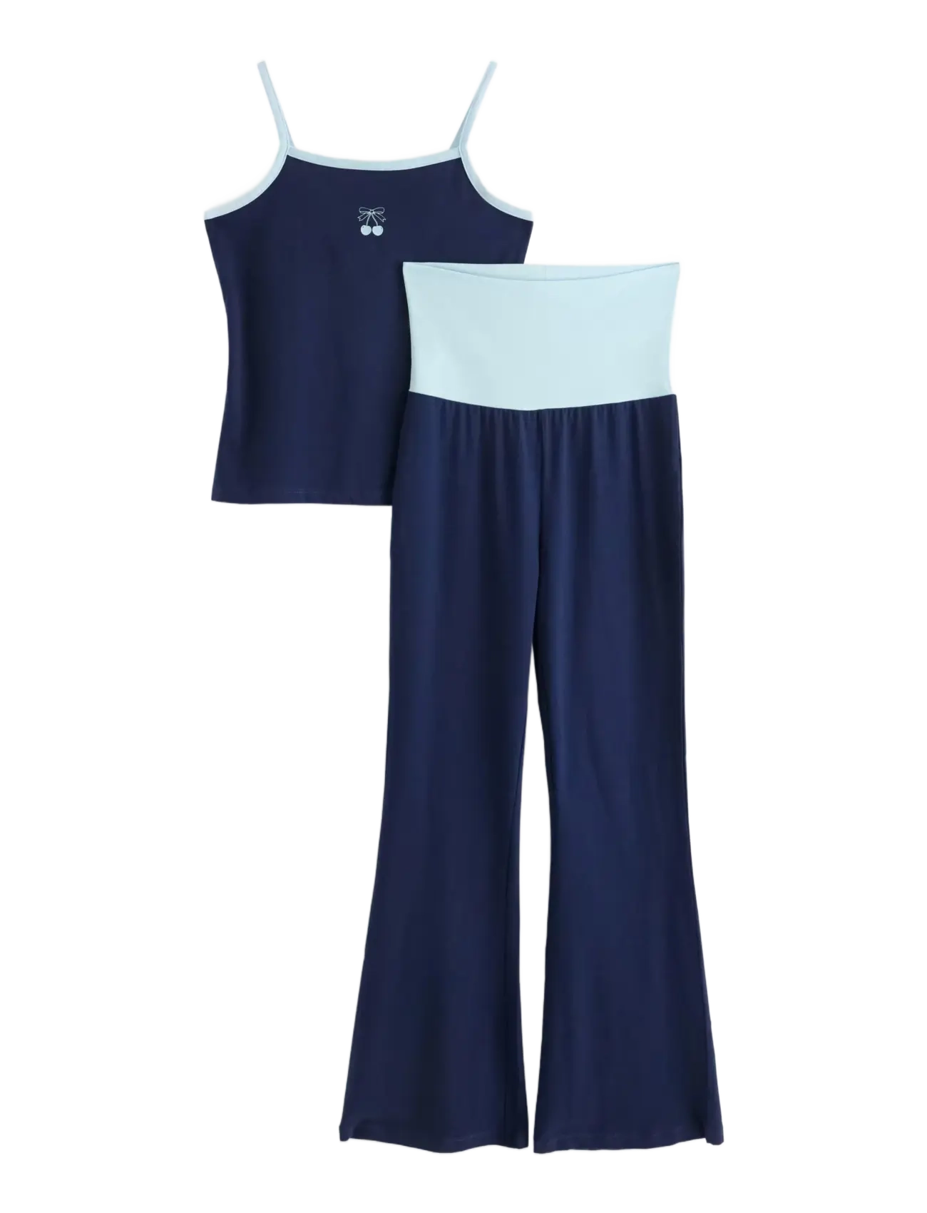 2pack strap tank top and yoga - BLUE