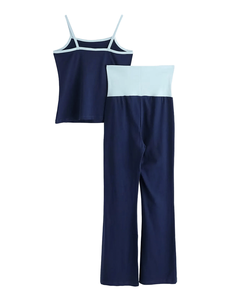 Lindex - 2pack strap tank top and yoga - tanktops - blue - 2