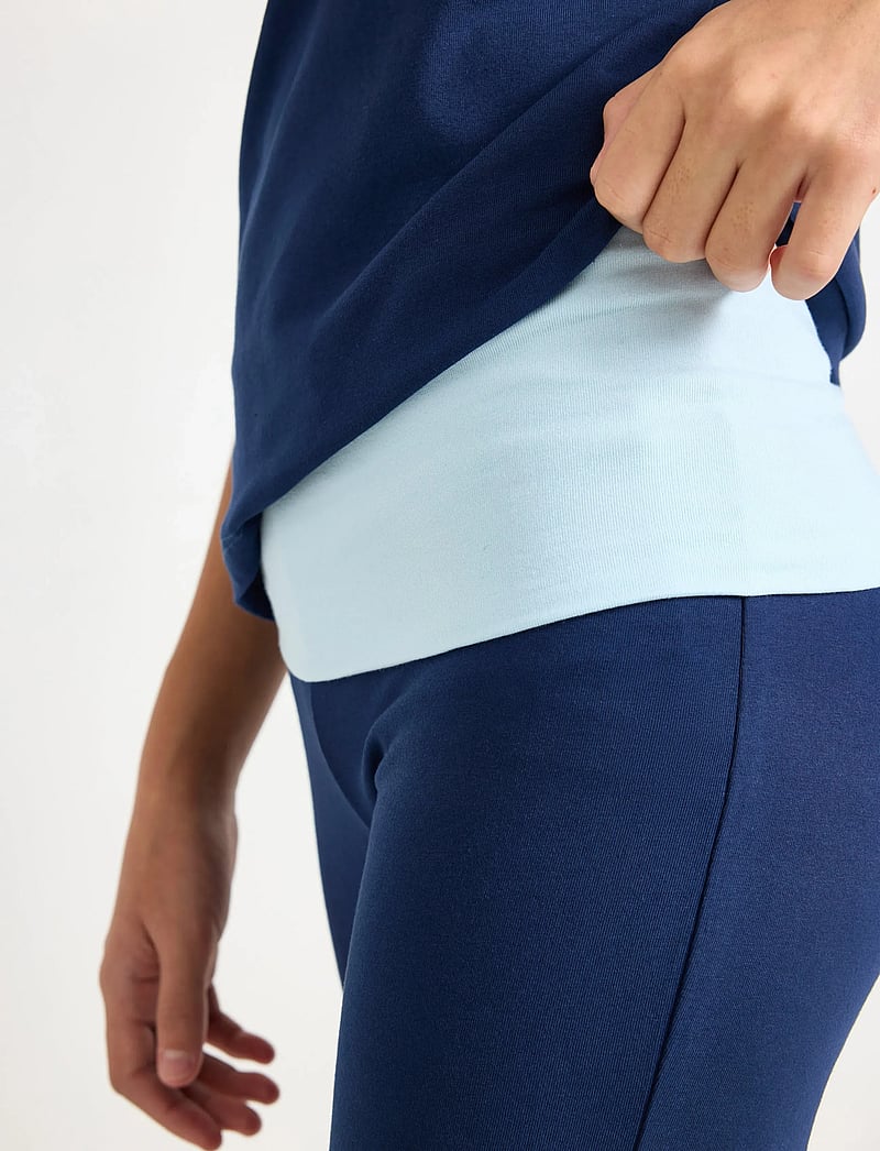 Lindex - 2pack strap tank top and yoga - linnen - blue - 4