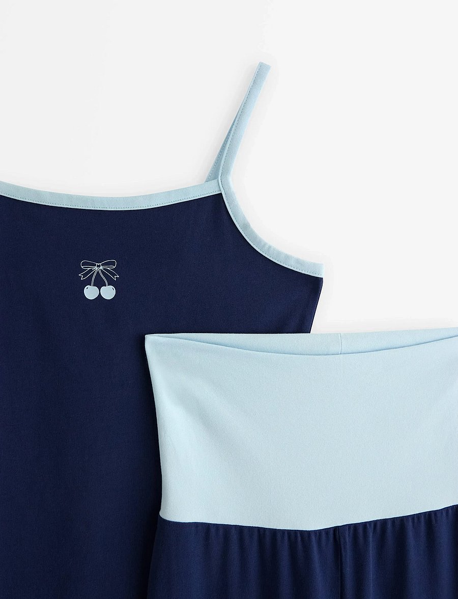 Lindex - 2pack strap tank top and yoga - tanktops - blue - 5