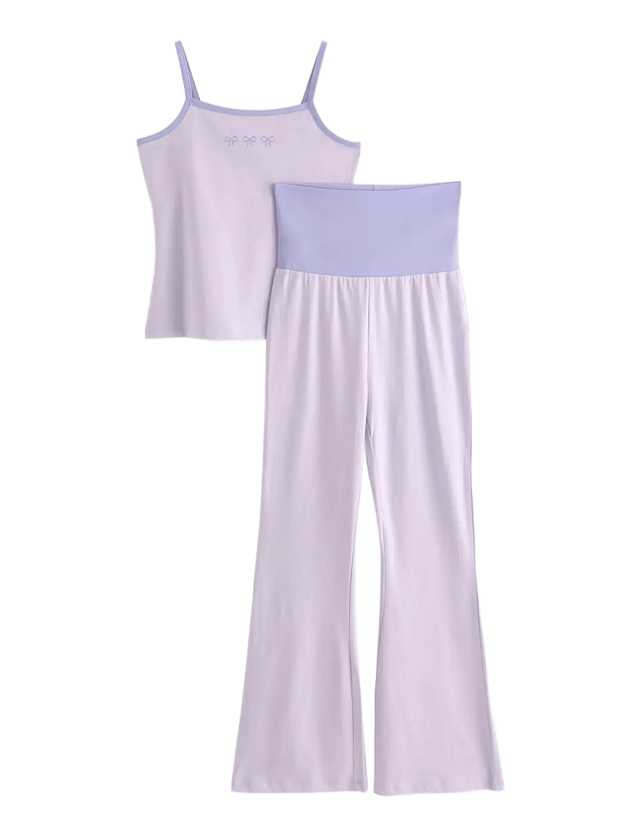 Lindex - 2pack strap tank top and yoga - débardeurs - lilac - 1
