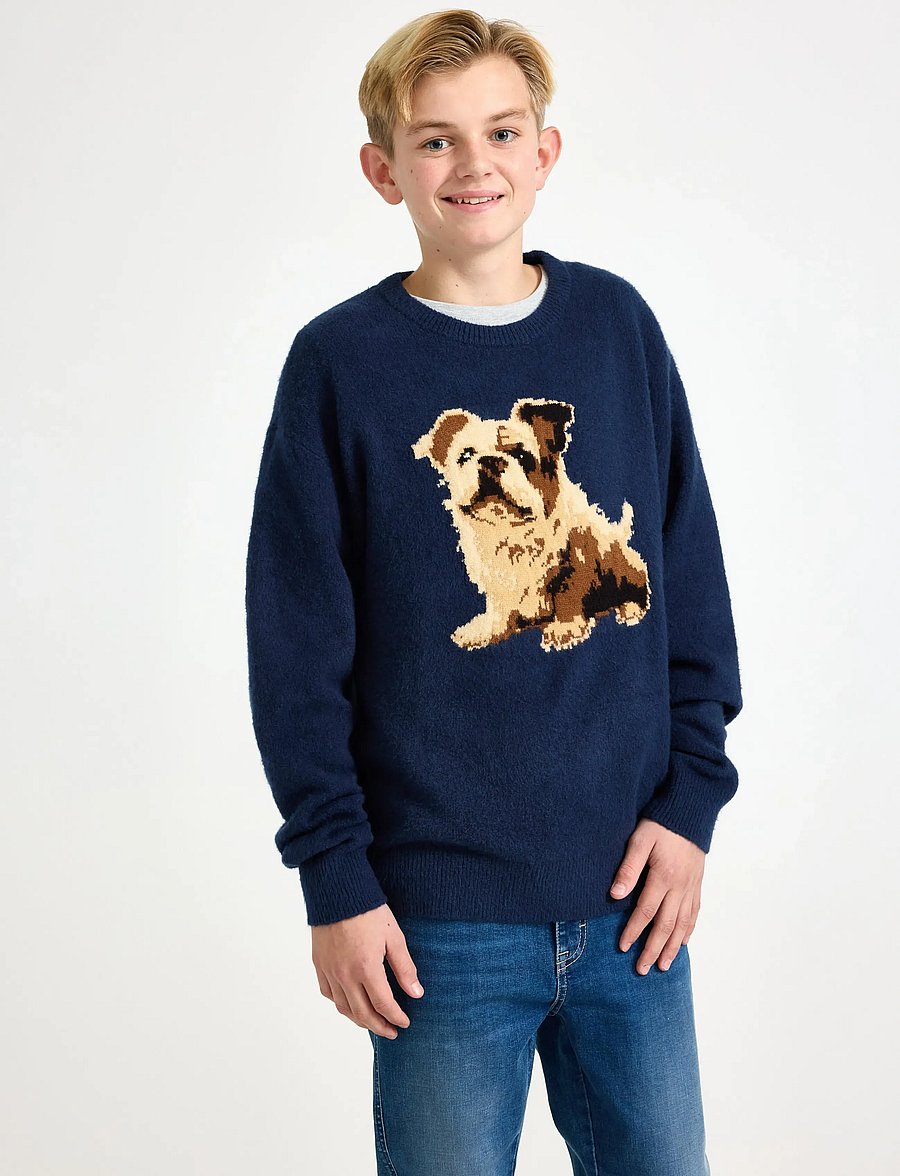 Lindex - Stickad tröja - pullover - dark blue - 0