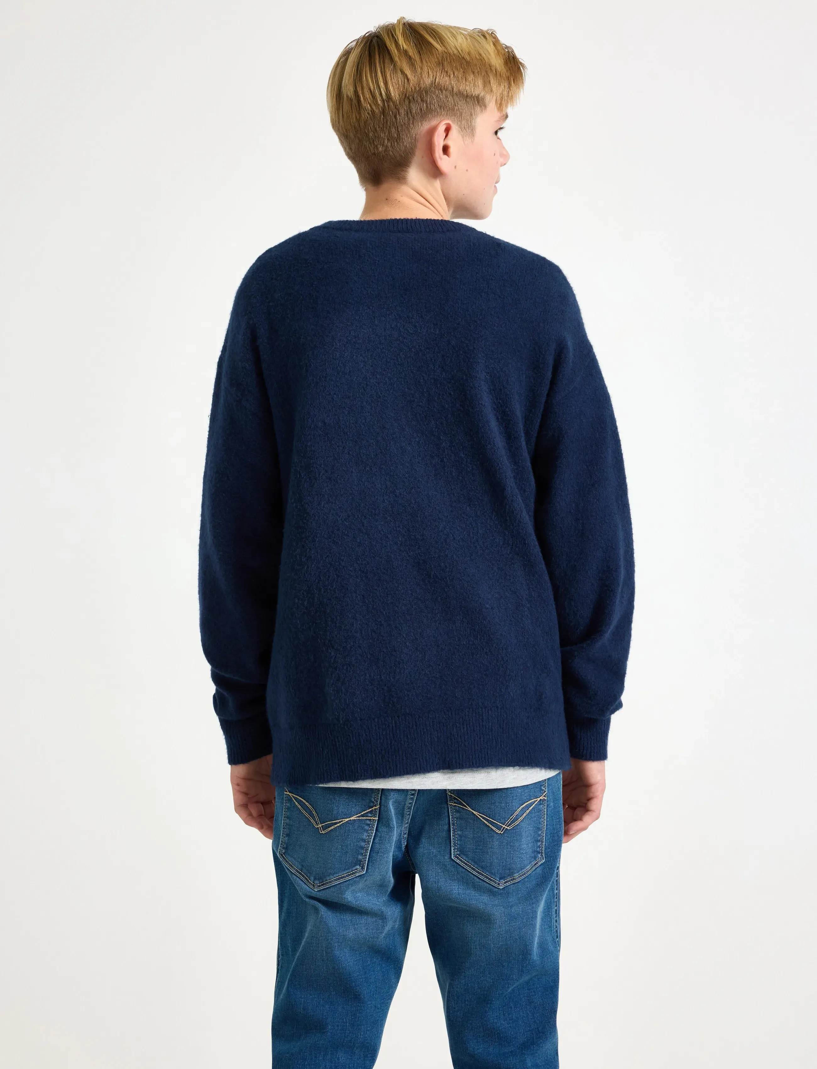Lindex - Stickad tröja - trøjer - dark blue - 3