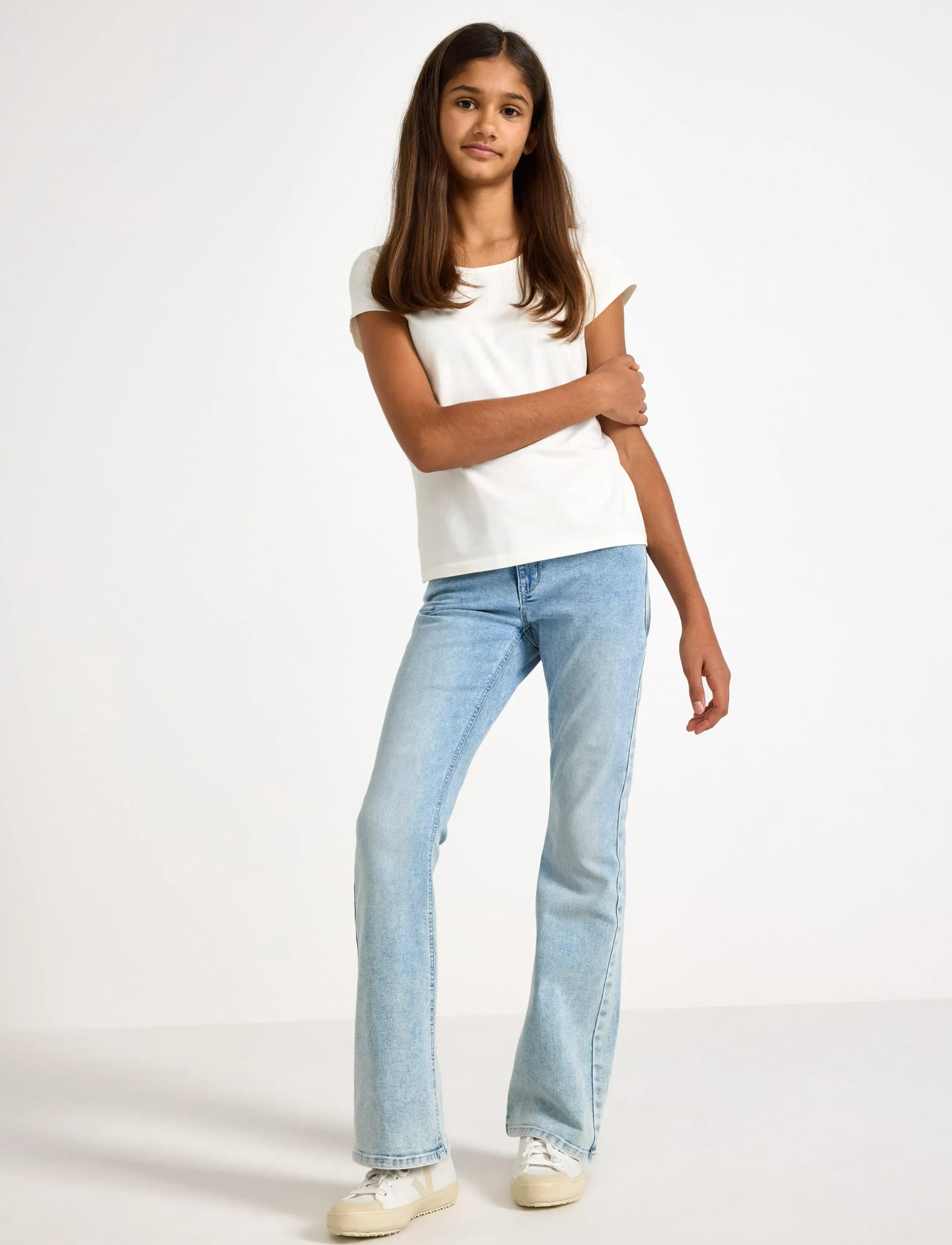 Lindex Trousers denim Freja lt blue - Bootcut jeans - LIGHT DENIM / blue