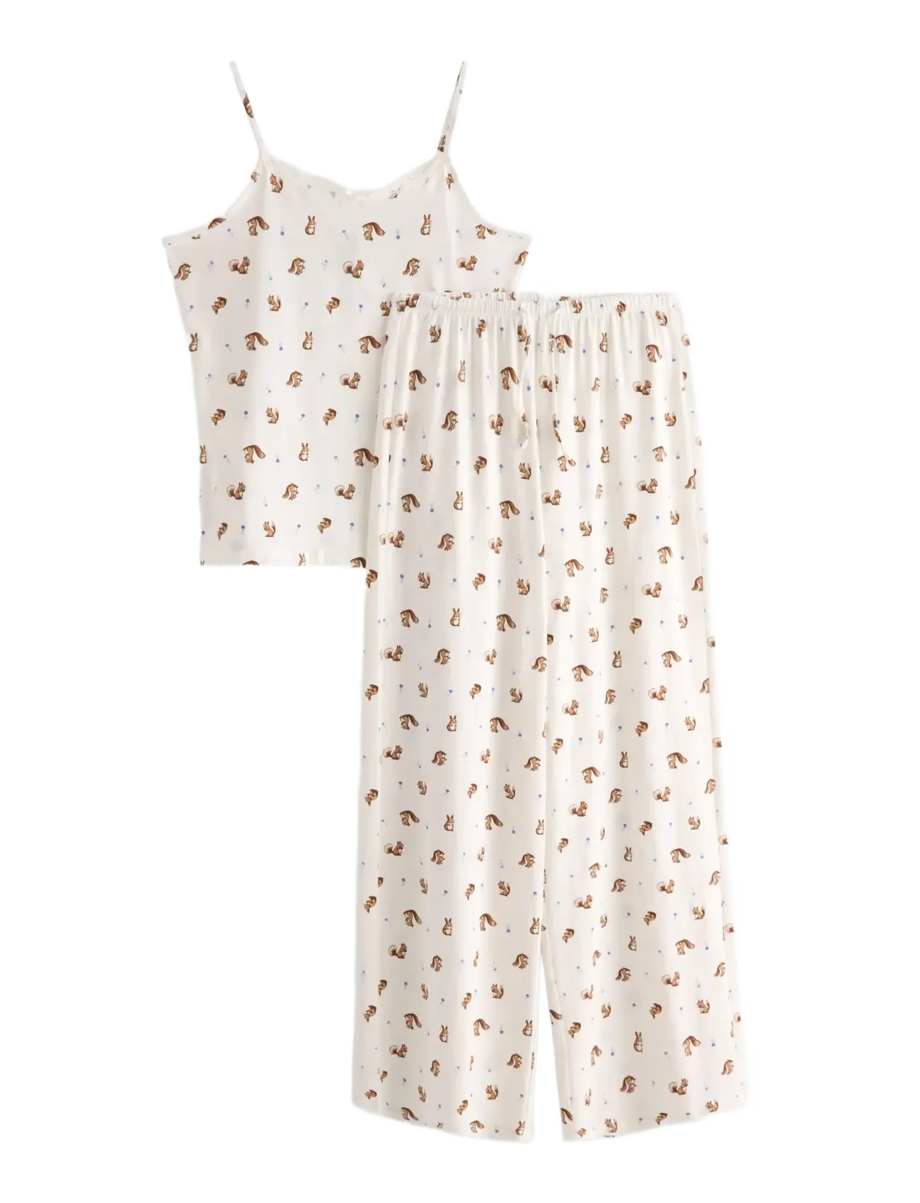 Lindex Pyjama set singlet trousers mi - Kläder - OFF WHITE / cream
