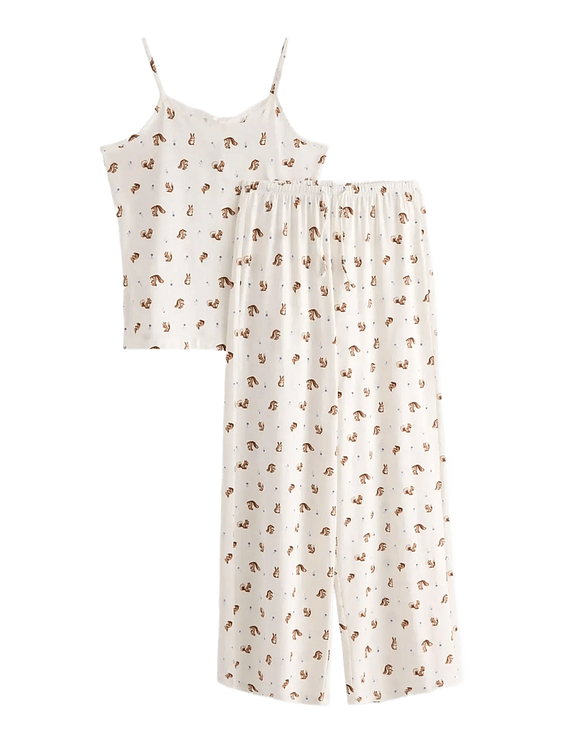 Lindex - Pyjama set singlet trousers mi - pyjama-sets - off white - 1