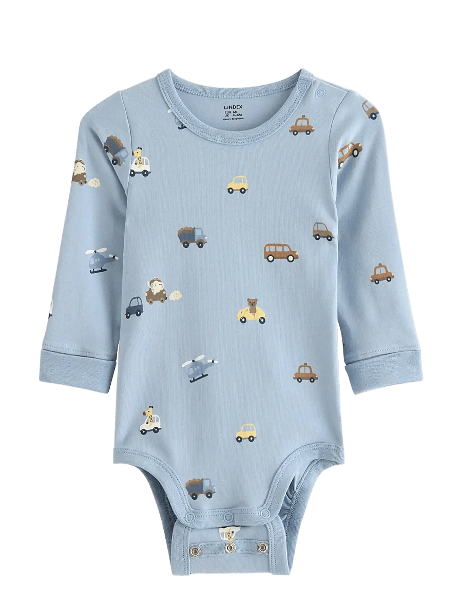 Lindex - Bodysuit - langærmede heldragter - light dusty blue - 0