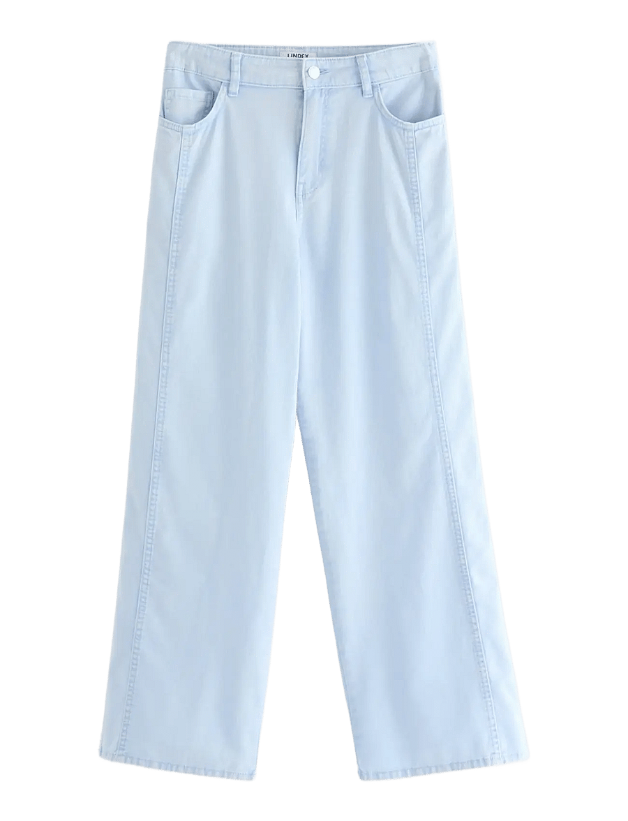 Lindex - Trouser woven twill Vega - vaba lõikega teksad - light blue - 1