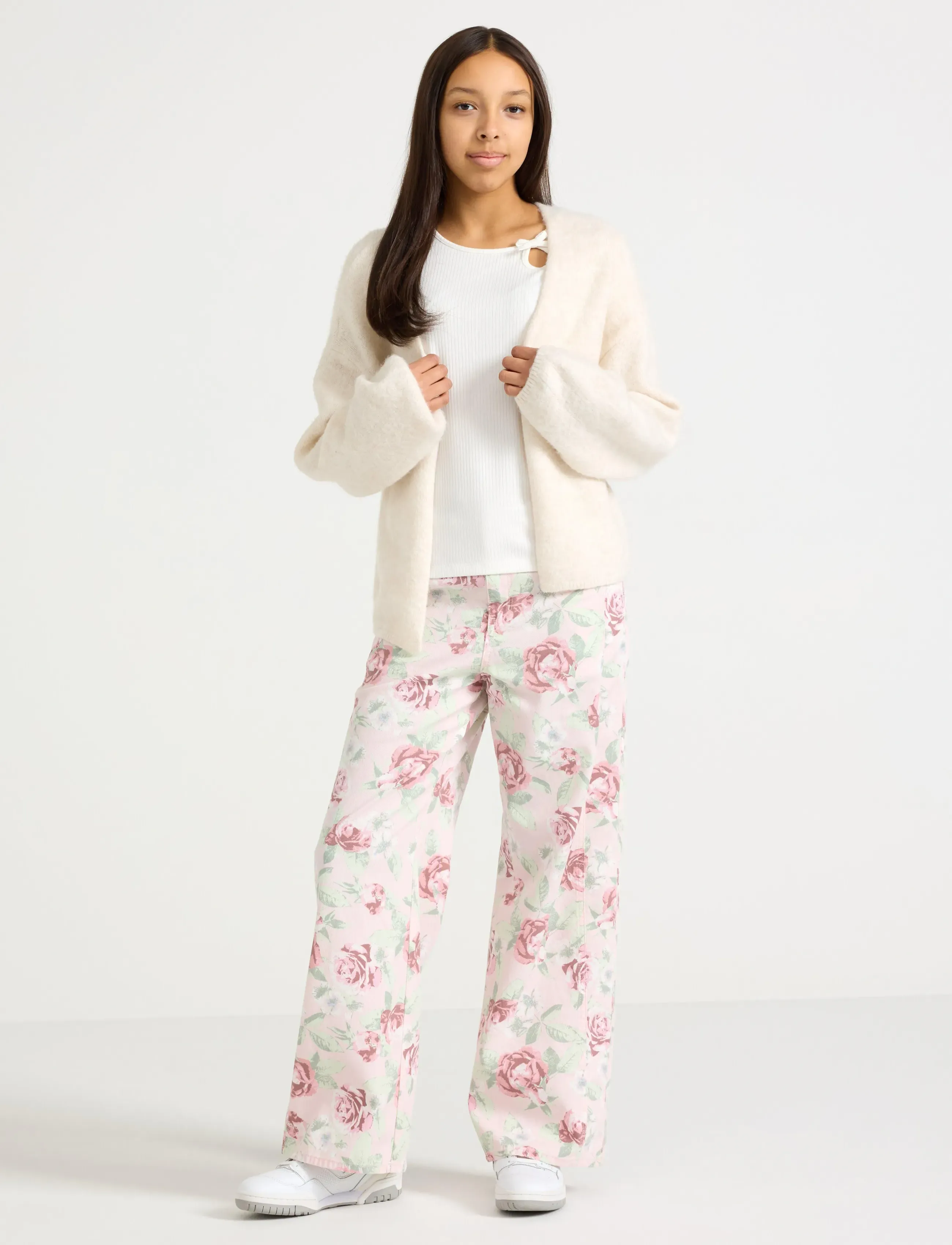 Lindex Trouser woven twill Vega - Jeans - LIGHT PINK / pink/rose