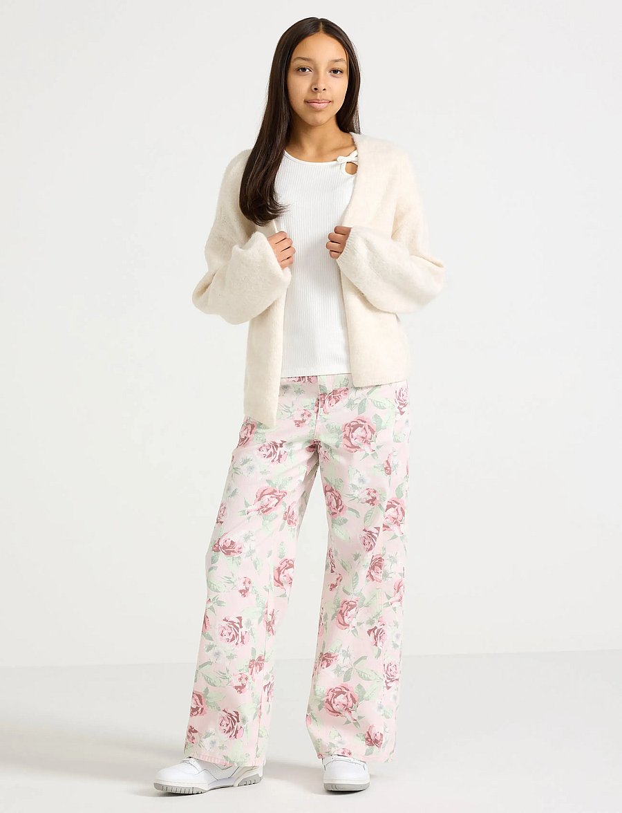 Lindex - Trouser woven twill Vega - loose jeans - light pink - 0