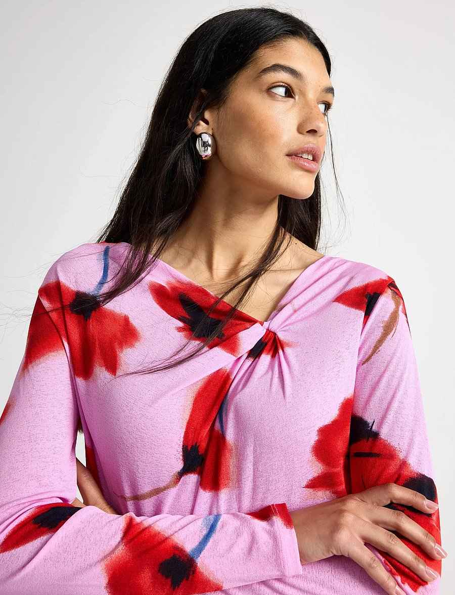 Lindex - Top Simonetta - pikkade varrukatega topid - pink - 4
