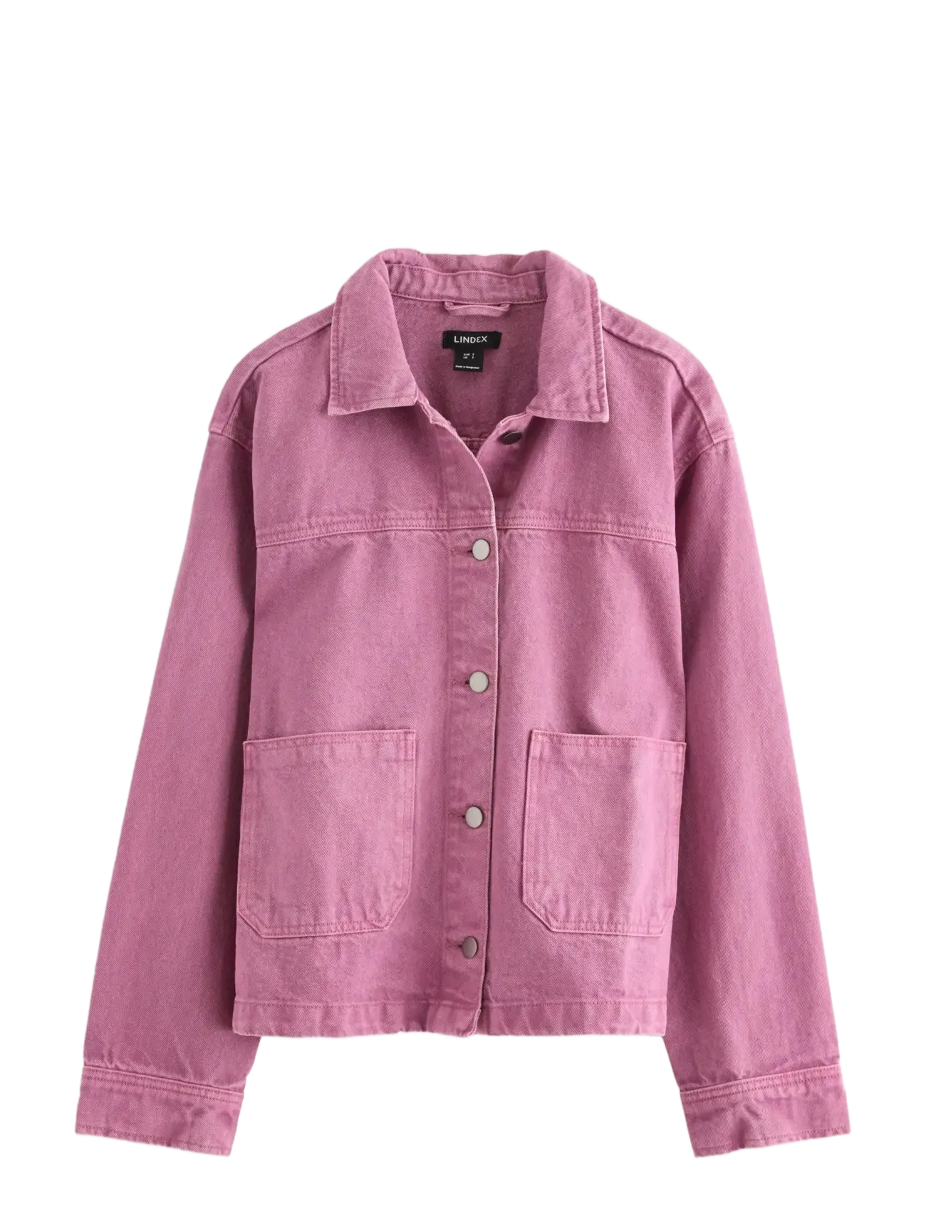 Jakke i bomuldstwill - DUSTY LILAC