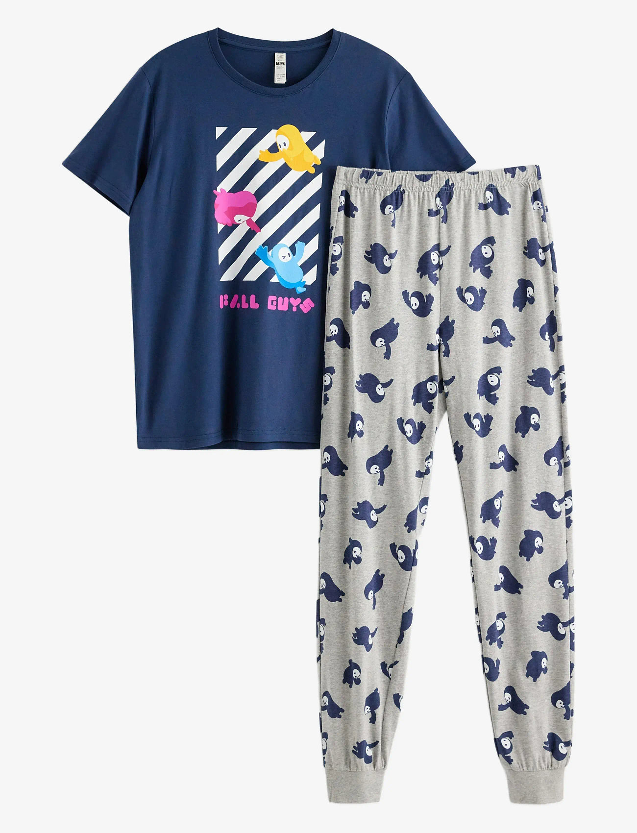Lindex - Fall Guys pyjama set - komplektid - dk dusty blue - 1