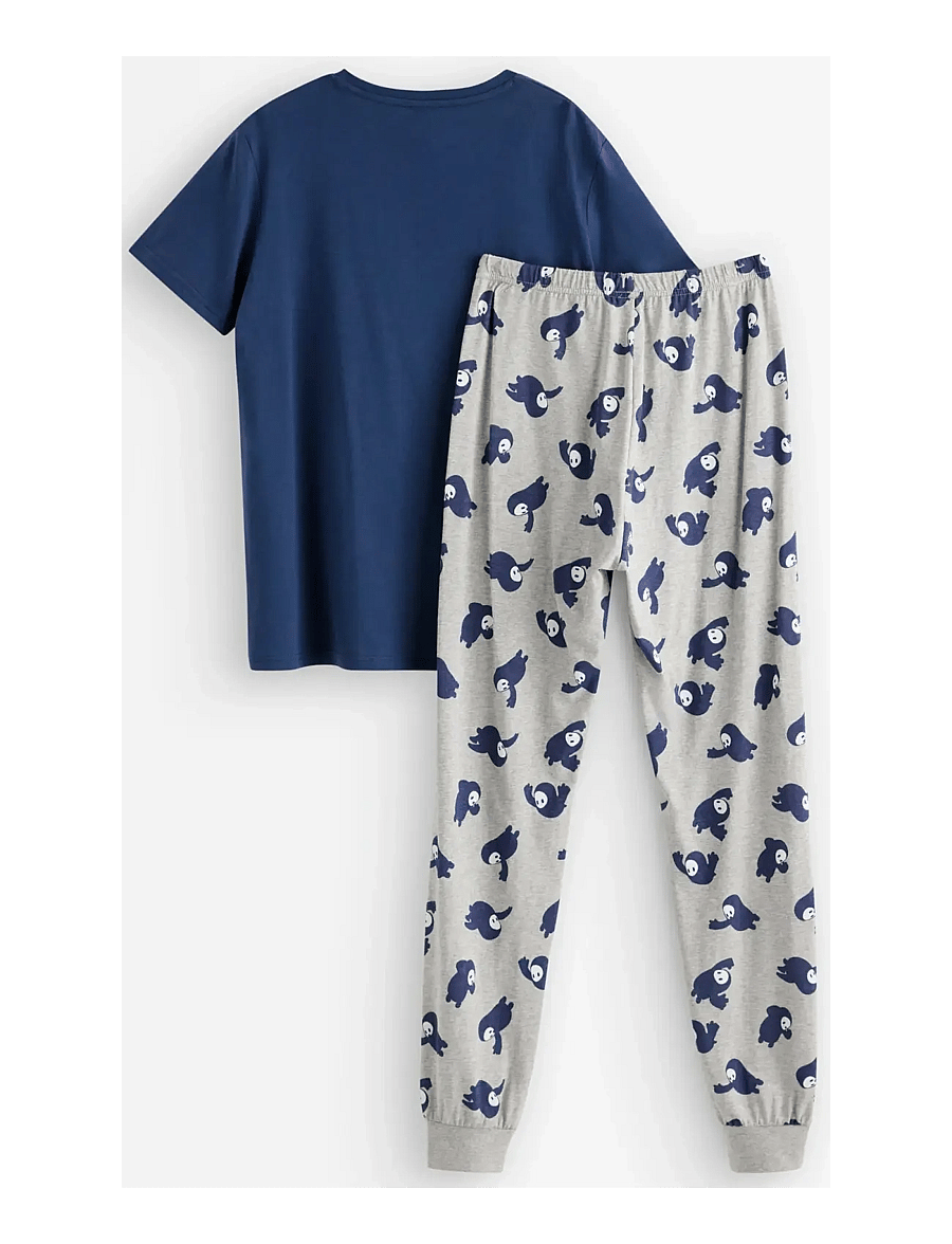 Lindex - Fall Guys pyjama set - komplekti - dk dusty blue - 2